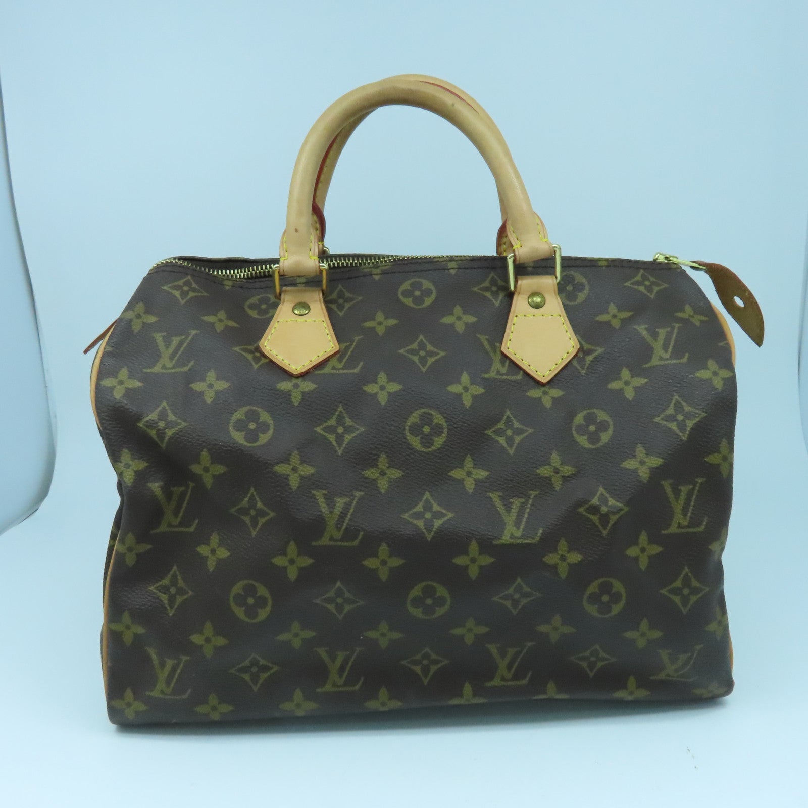 LOUIS VUITTON Monogram Speedy 30 Gold Buckle Bag Brown Brand Off Hong Kong Online Store