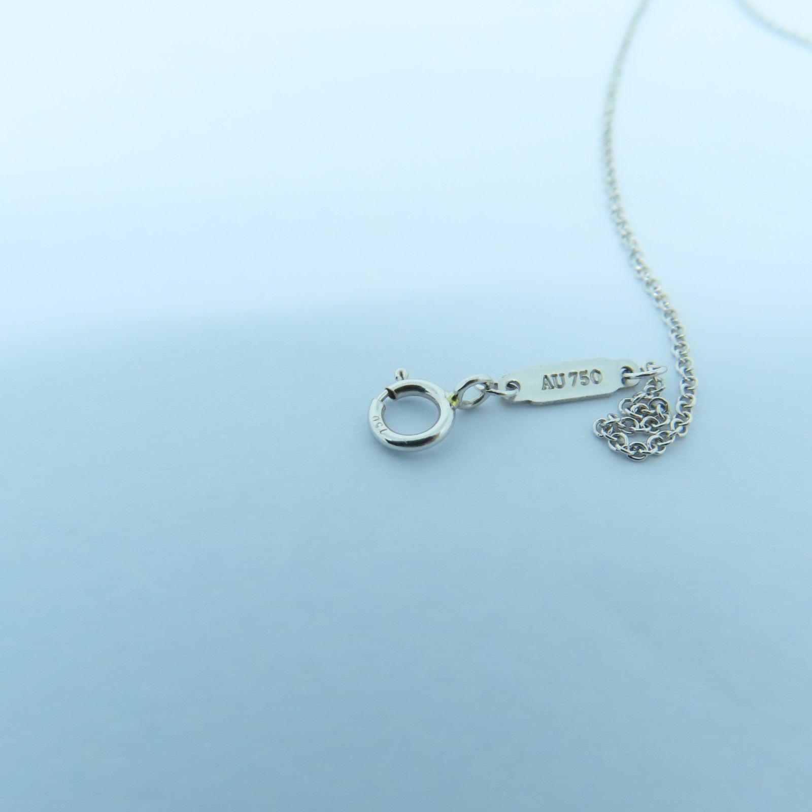 TIFFANY＆CO 18K白金T Smile Pendant項鍊