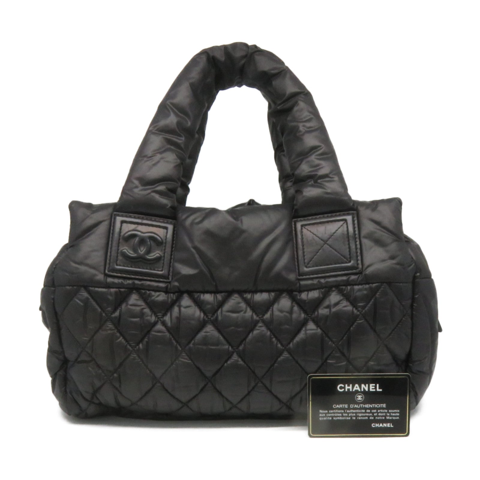 CHANEL rhombus nylon Shoulder Bag shoulder bag black