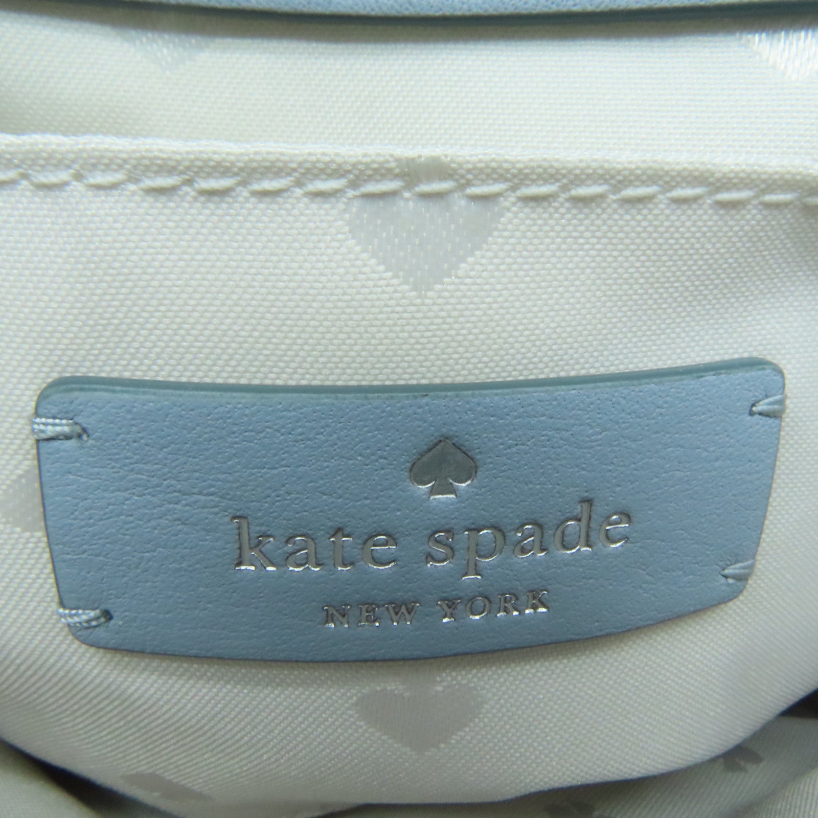 Kate Spade 皮革Chain Shoulder Bag银扣链带肩背袋浅蓝色