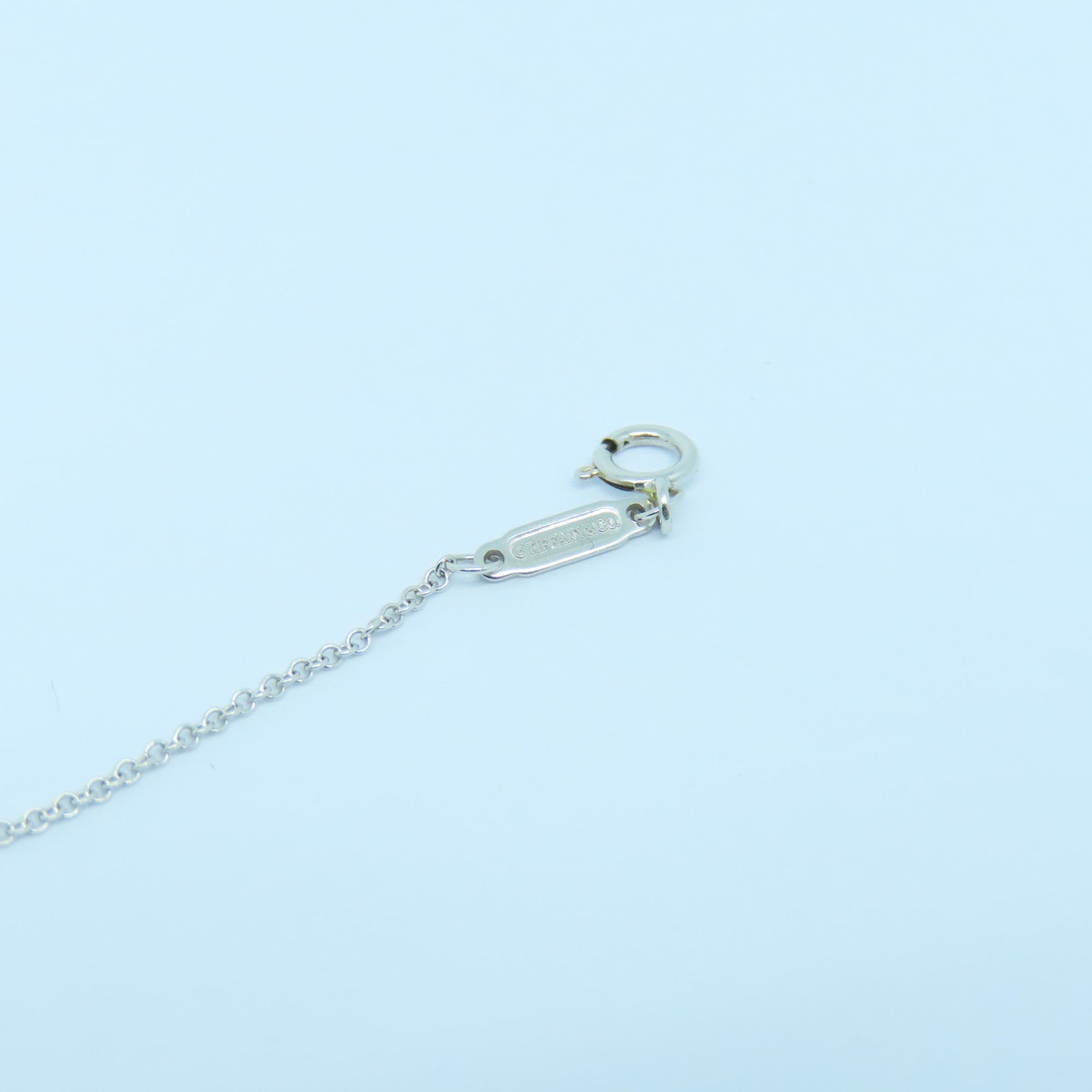 TIFFANY＆CO 18K白金T Smile Pendant項鍊