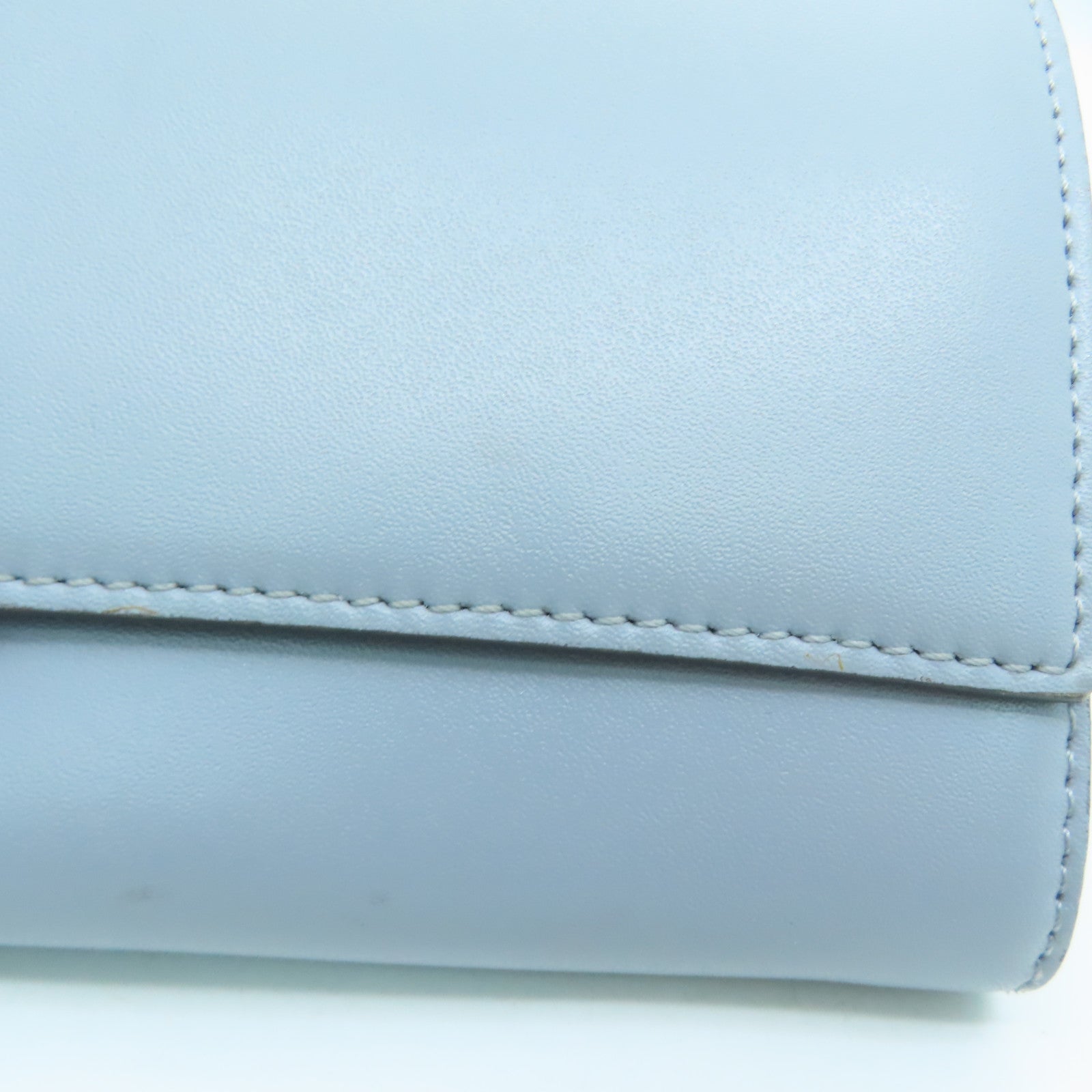 FENDI 牛皮皮革Long Wallet银扣长钱包灰色