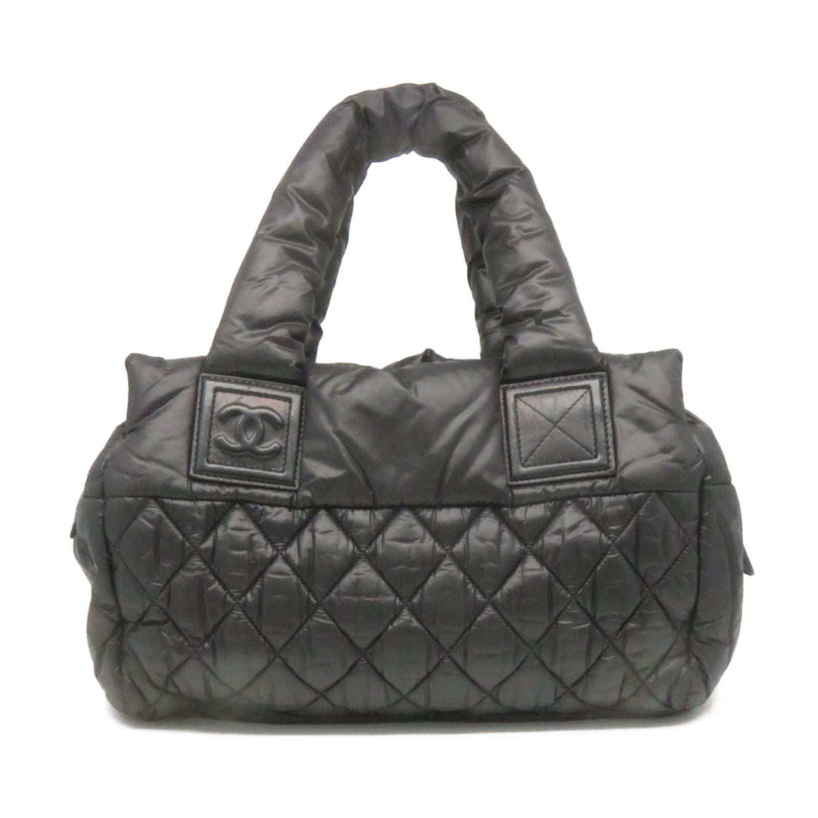 CHANEL rhombus nylon Shoulder Bag shoulder bag black