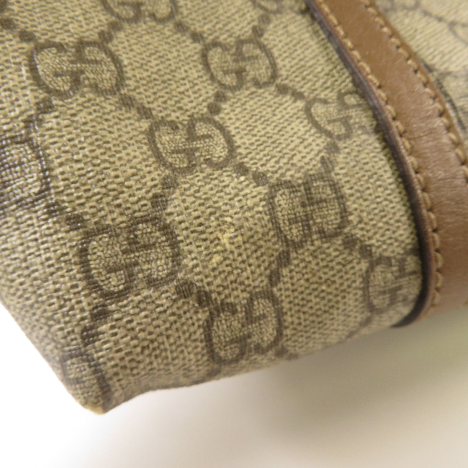GUCCI 塗層帆布Tote Bag金扣手挽袋啡色