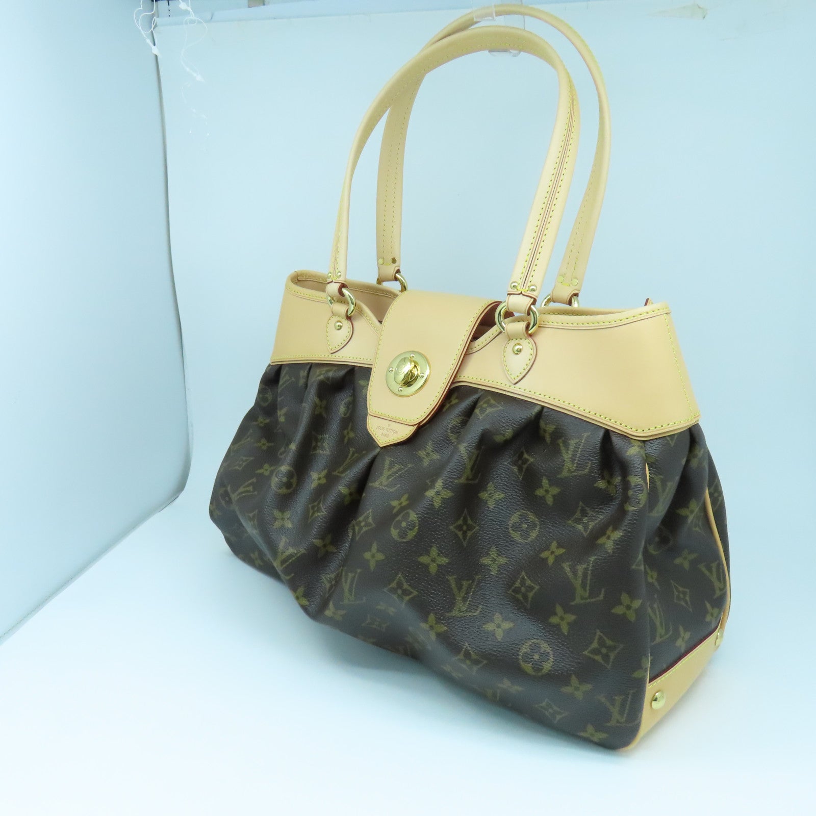 LOUIS VUITTON 【激減優惠】Monogram Boetie MM金扣手挽袋啡色