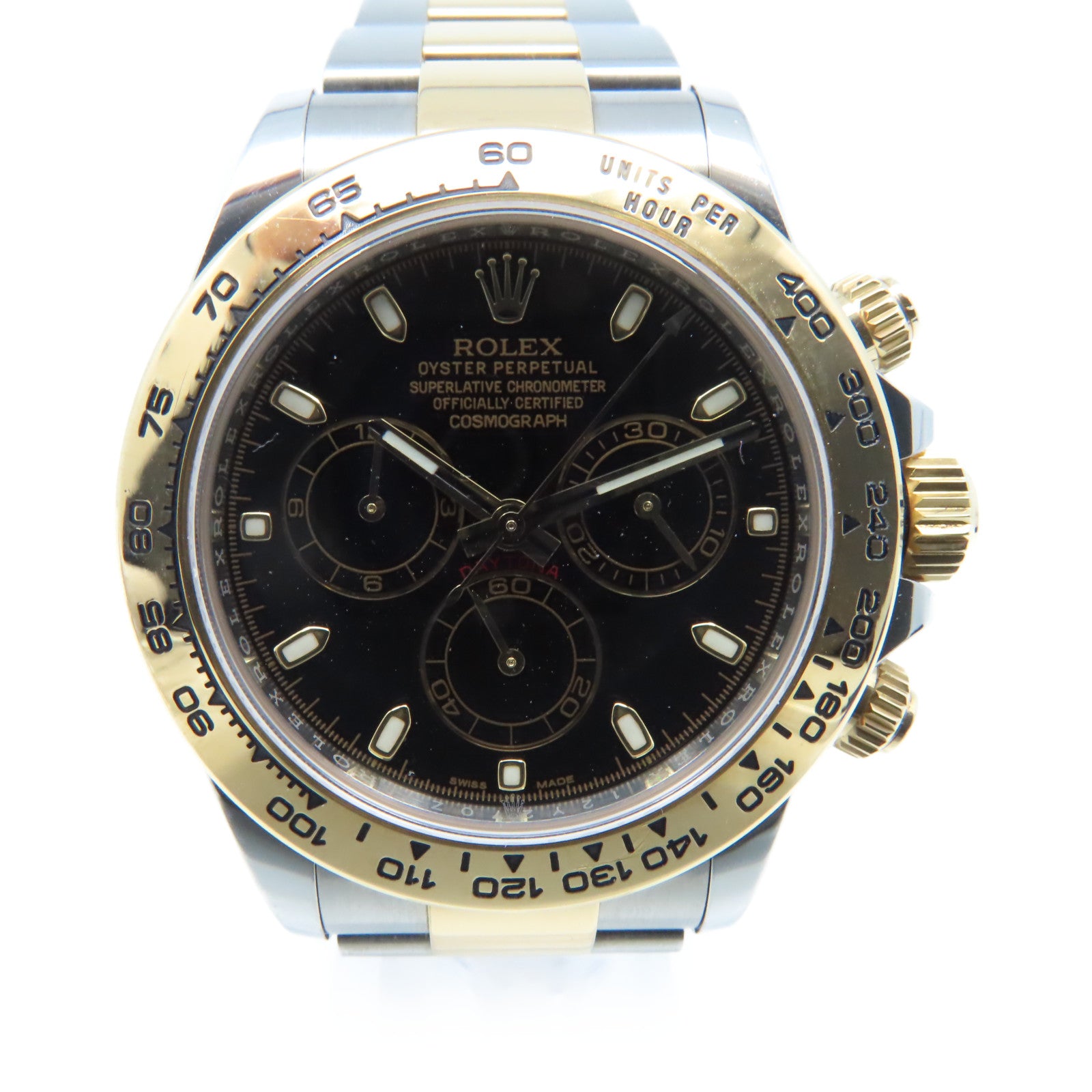 ROLEX Daytona 40mm Watch 18K黃金/不鏽鋼自動機芯手錶黑色/金色/銀色