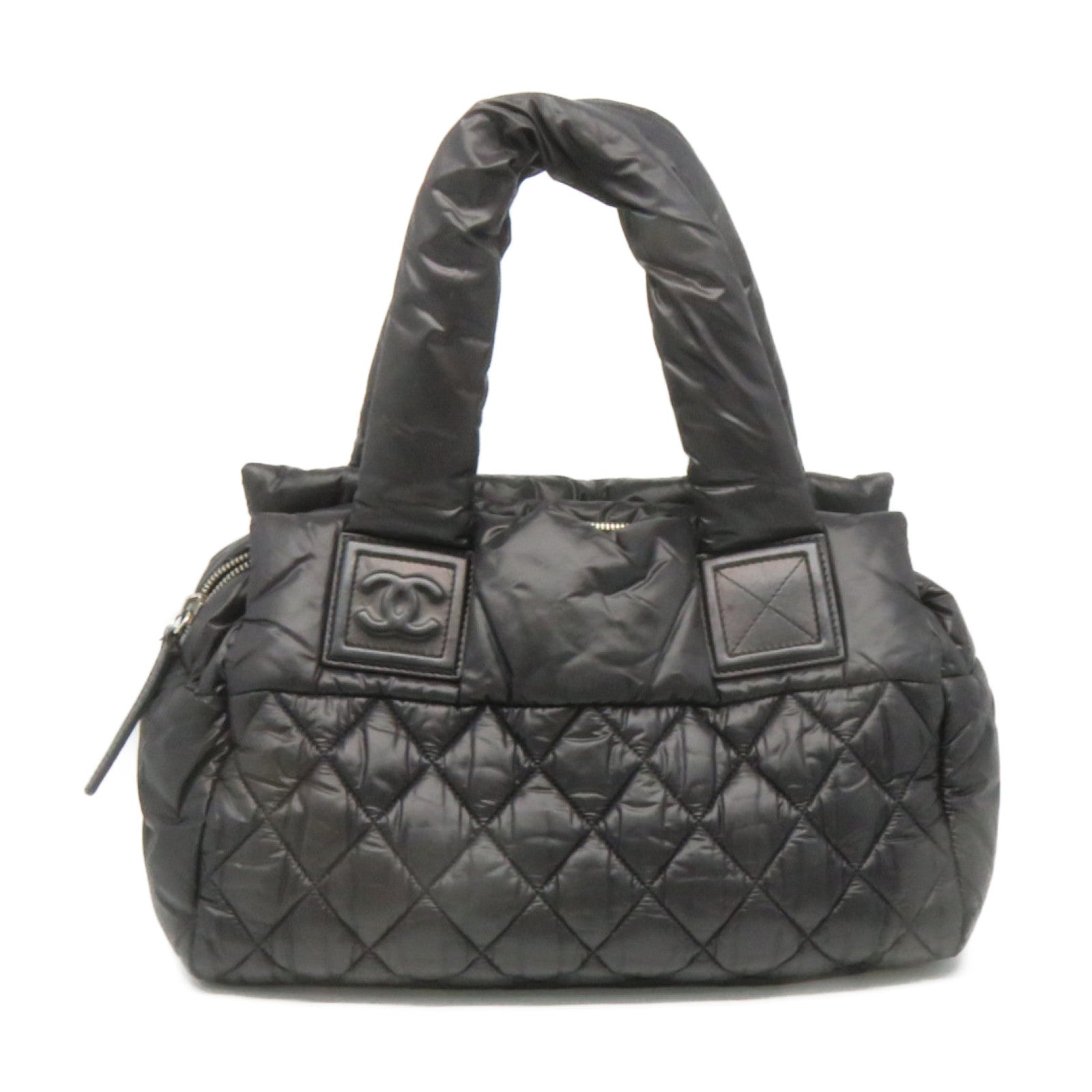 CHANEL rhombus nylon Shoulder Bag shoulder bag black