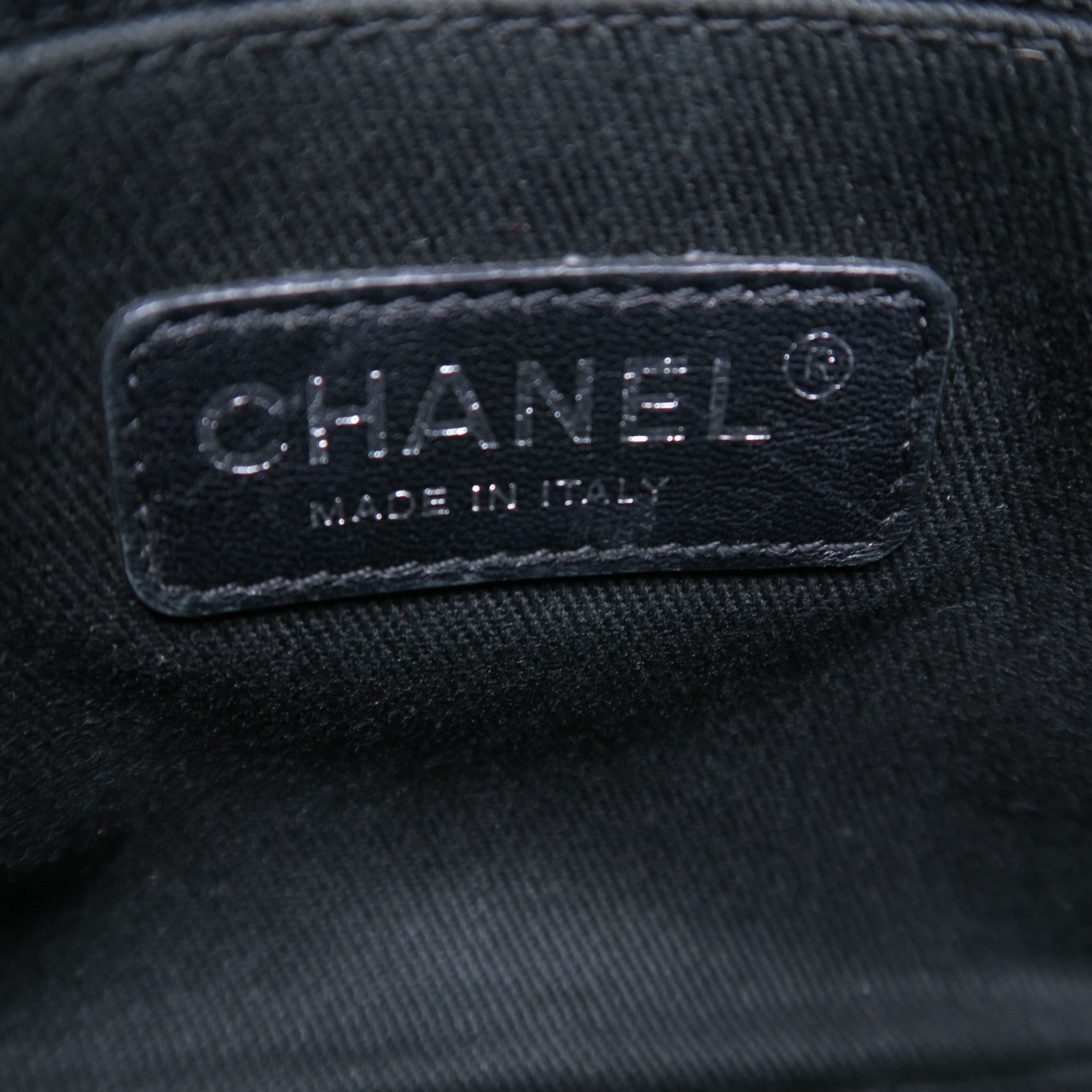 CHANEL 菱格漆皮皮革Chain Shoulder銀扣鏈帶手挽肩背兩用袋黑色