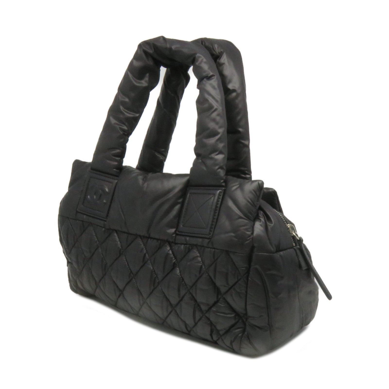 CHANEL rhombus nylon Shoulder Bag shoulder bag black