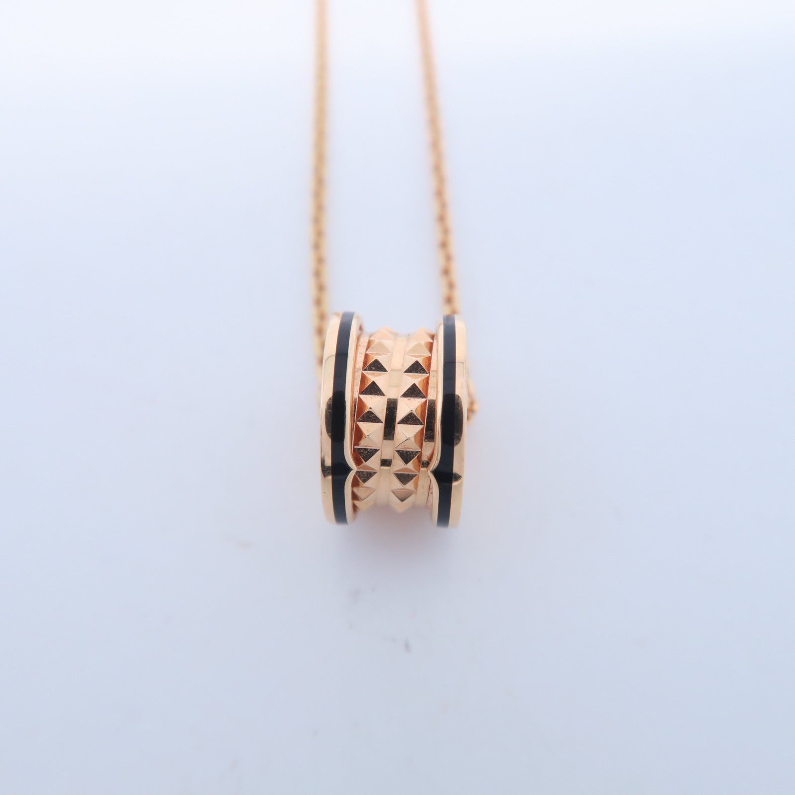 BVLGARI 18K玫瑰金B-zero1necklace項鍊#44cm