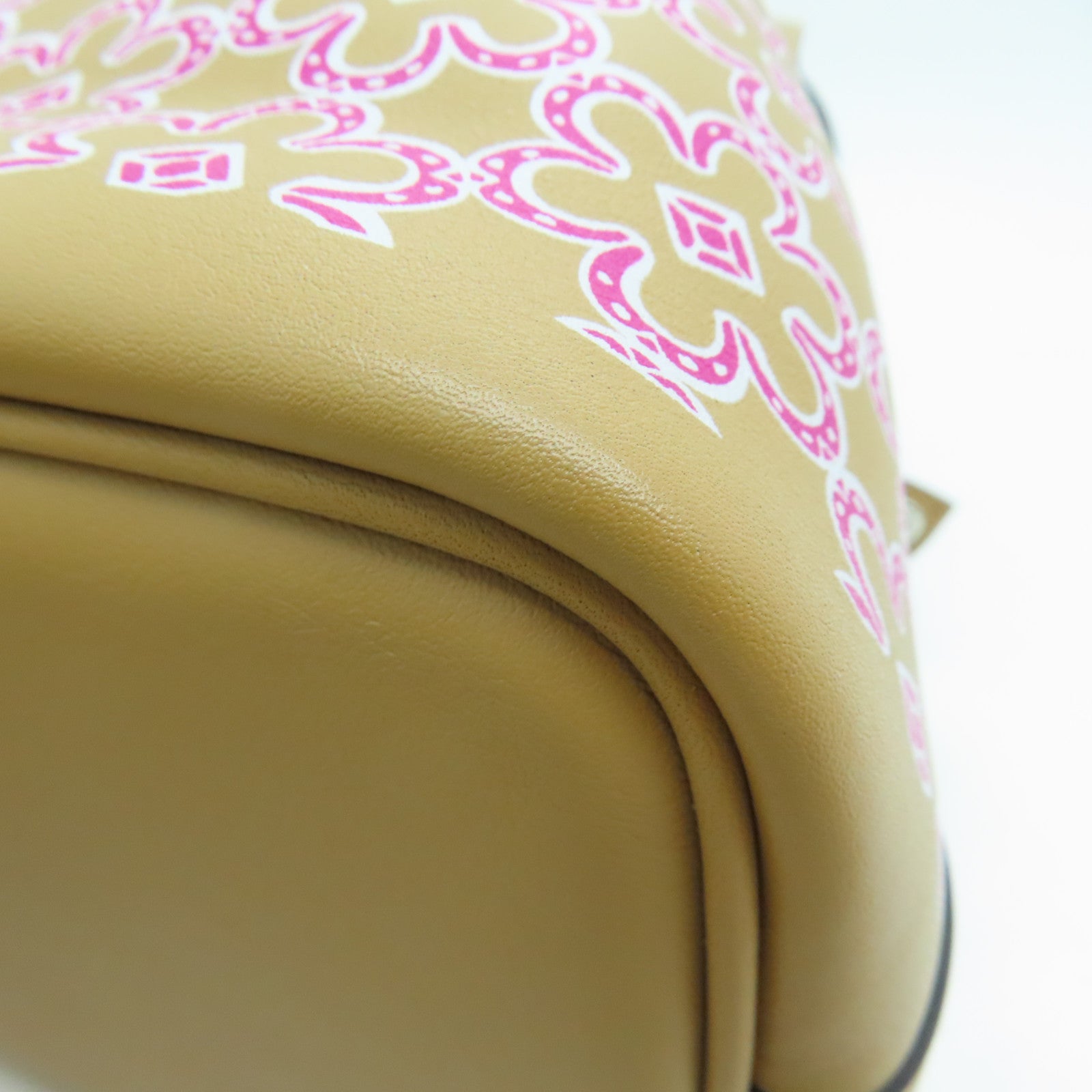 HERMES Swift皮革Micro 14 Lucky Daisy银扣手挽袋Chai/啡色