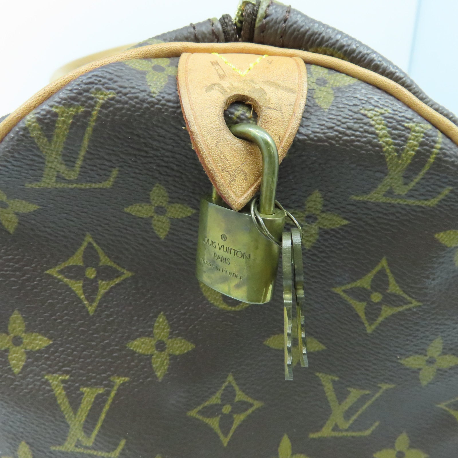 LOUIS VUITTON Monogram Speedy 30金扣手挽袋啡色