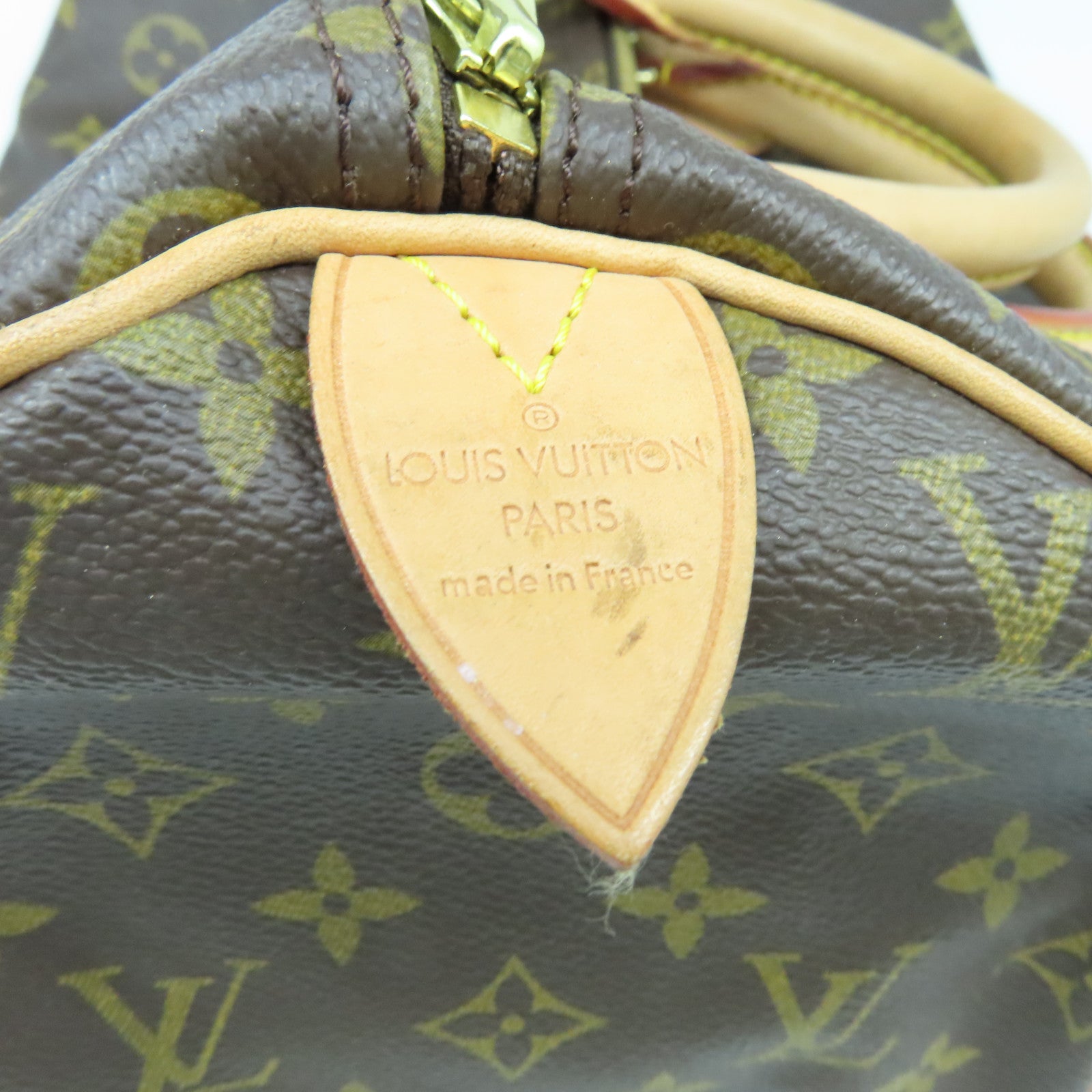 LOUIS VUITTON Monogram Speedy 30金扣手挽袋啡色
