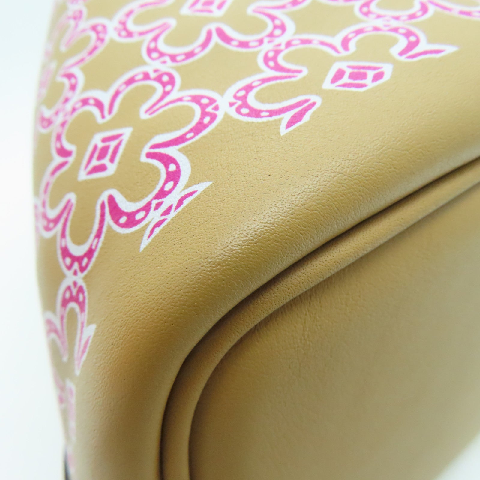 HERMES Swift皮革Micro 14 Lucky Daisy银扣手挽袋Chai/啡色