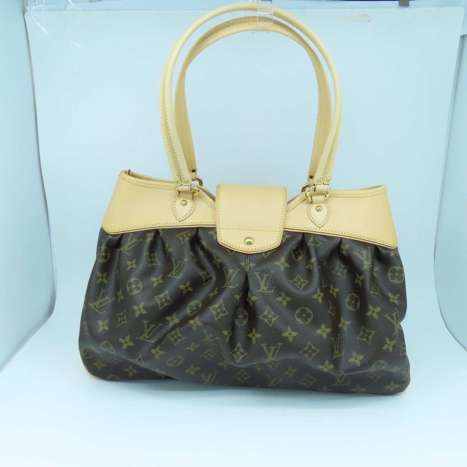LOUIS VUITTON 【激減優惠】Monogram Boetie MM金扣手挽袋啡色