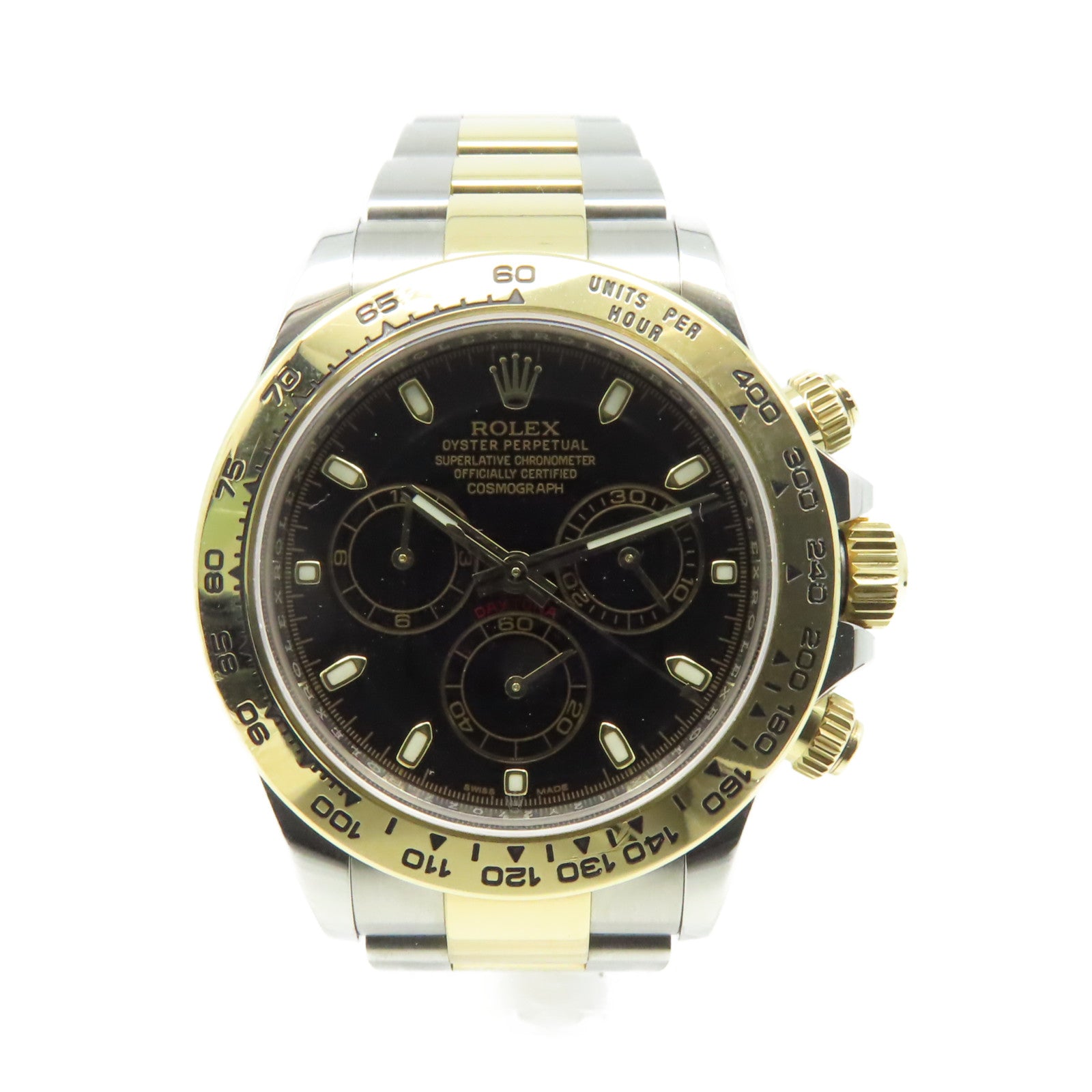 ROLEX Daytona 40mm Watch 18K黃金/不鏽鋼自動機芯手錶黑色/金色/銀色