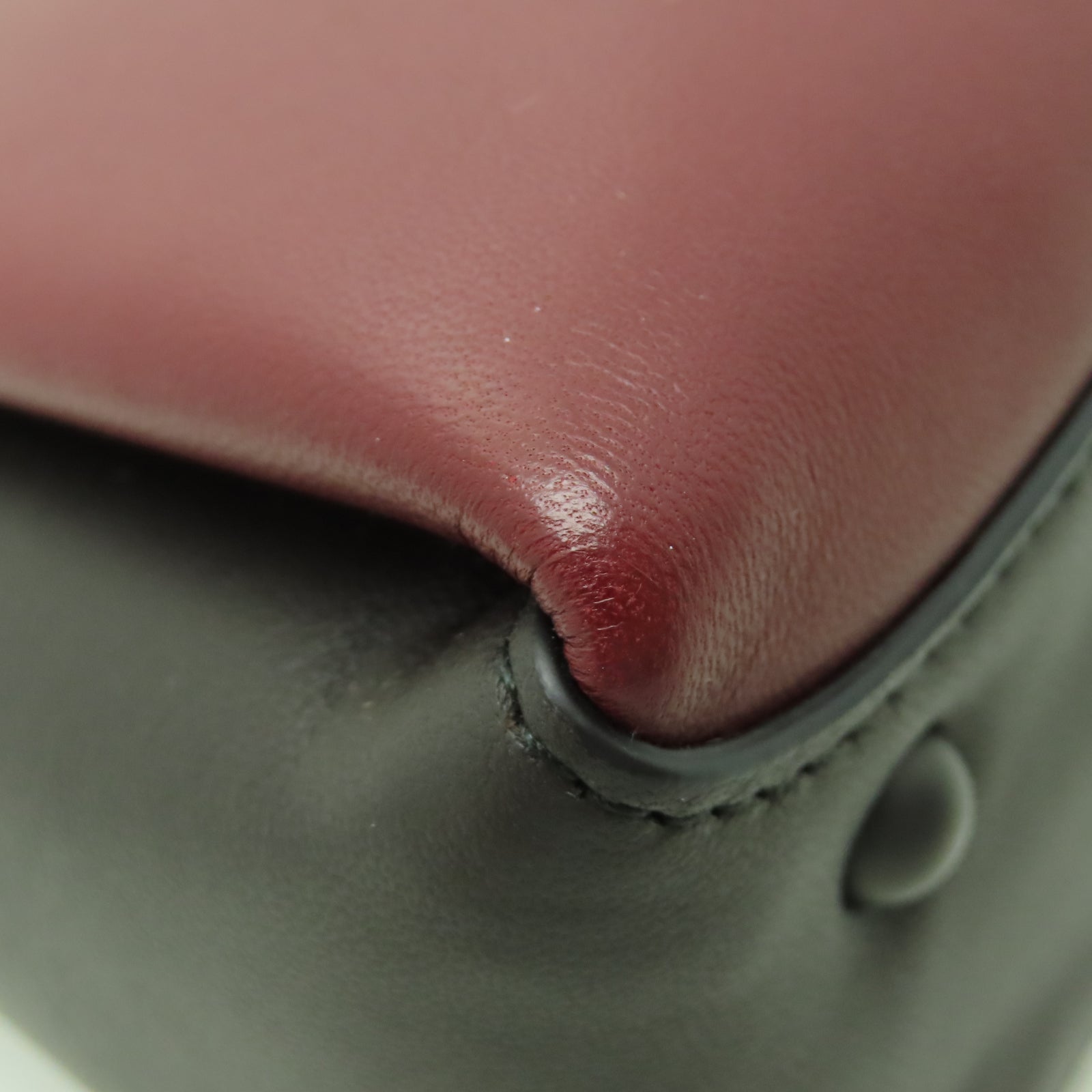 BOTTEGA VENETA 牛皮皮革2 Way Shoulder金扣手挽肩背兩用袋紅色/棕色