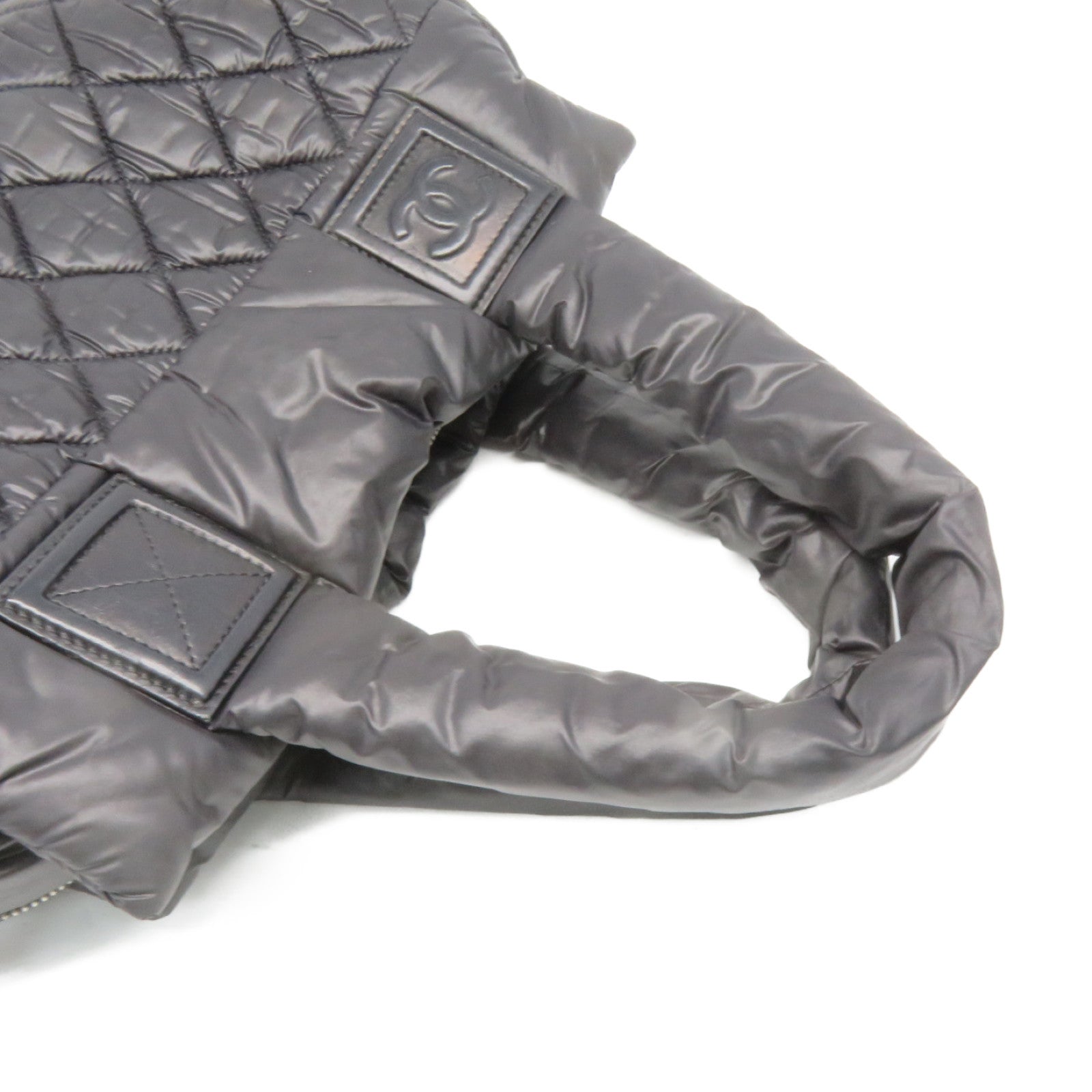 CHANEL rhombus nylon Shoulder Bag shoulder bag black