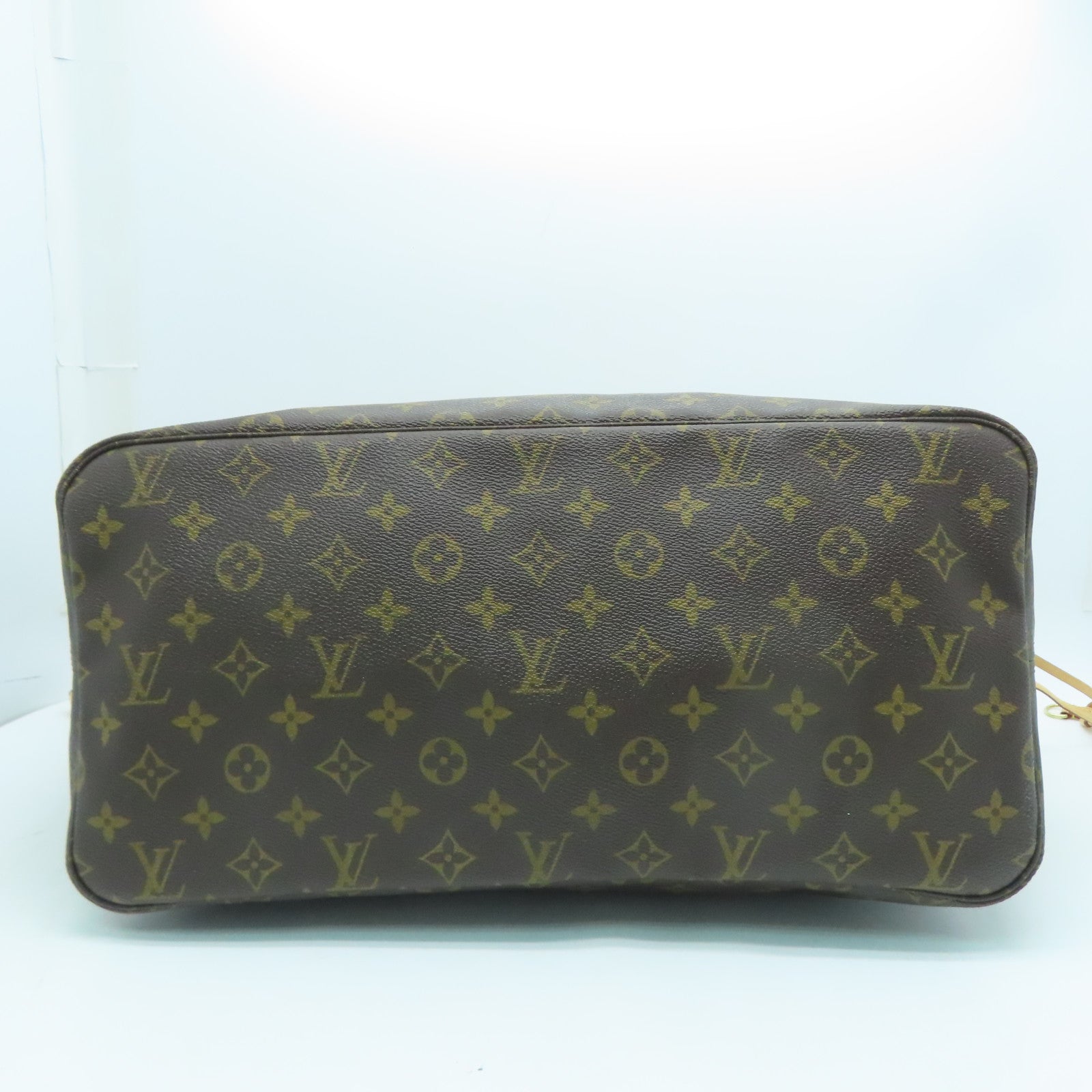 LOUIS VUITTON Monogram Neverfull GM gold buckle shoulder bag / hand bag brown