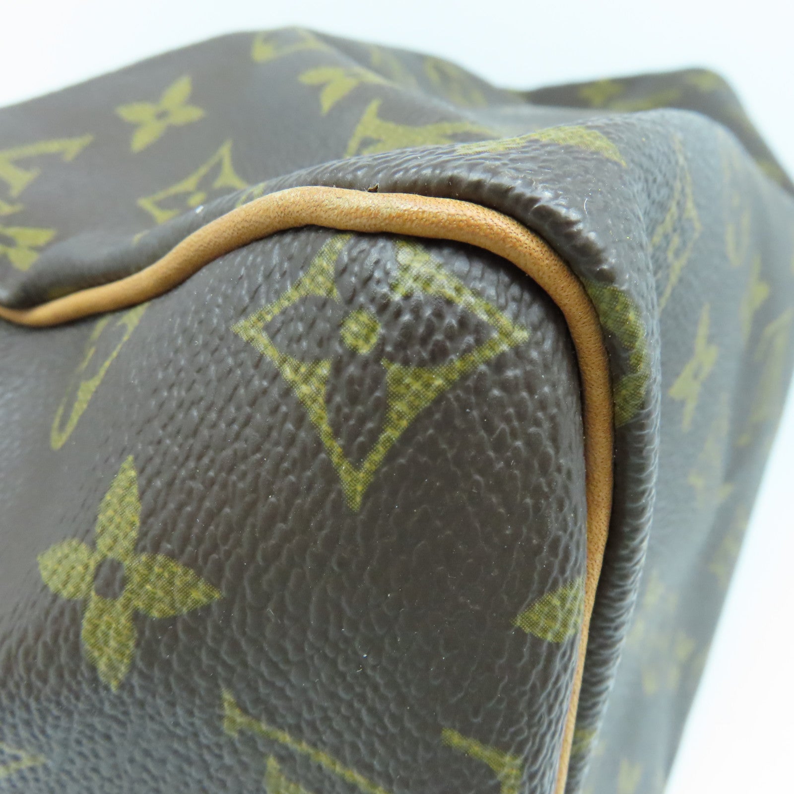 LOUIS VUITTON Monogram Speedy 30金扣手挽袋啡色