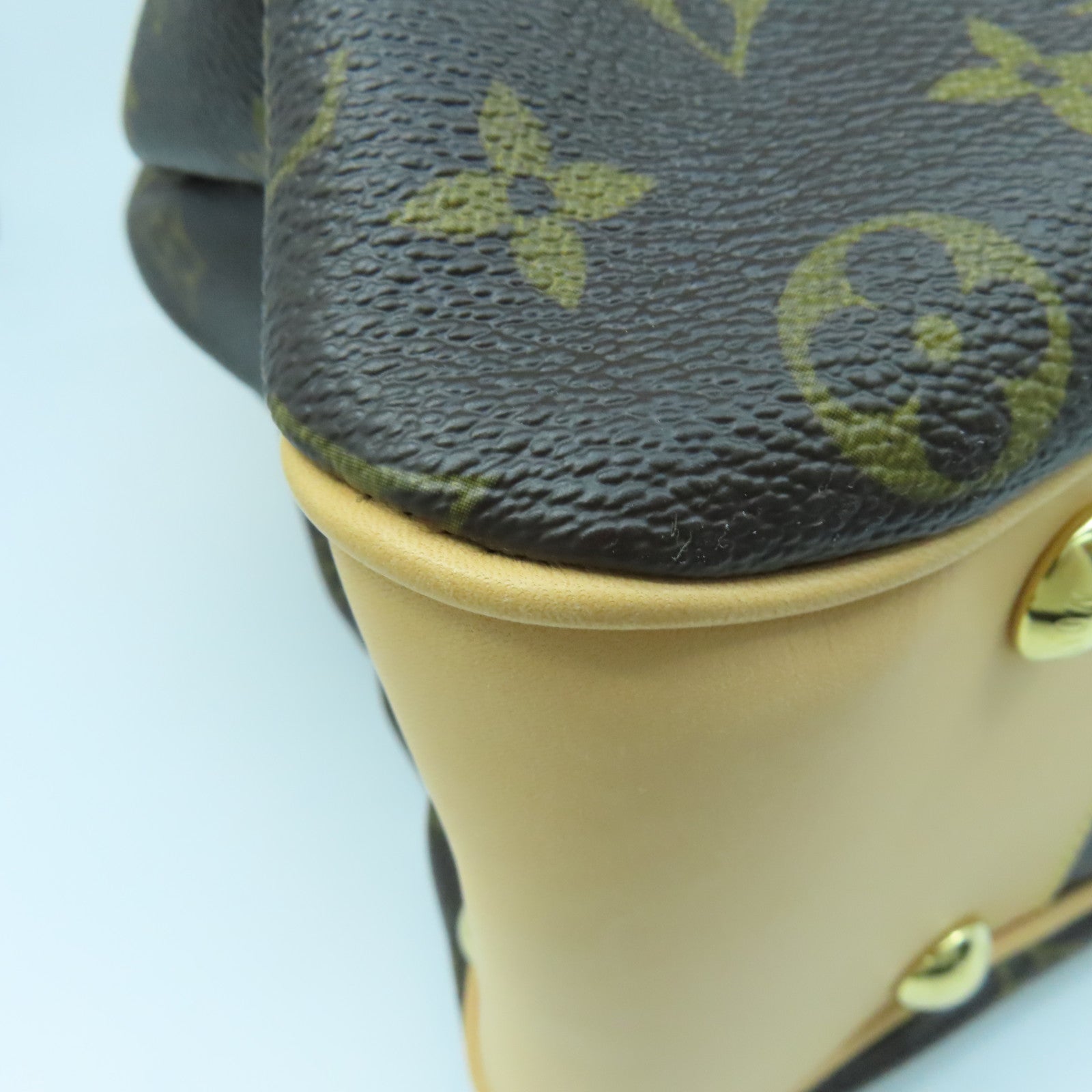 LOUIS VUITTON 【激減優惠】Monogram Boetie MM金扣手挽袋啡色