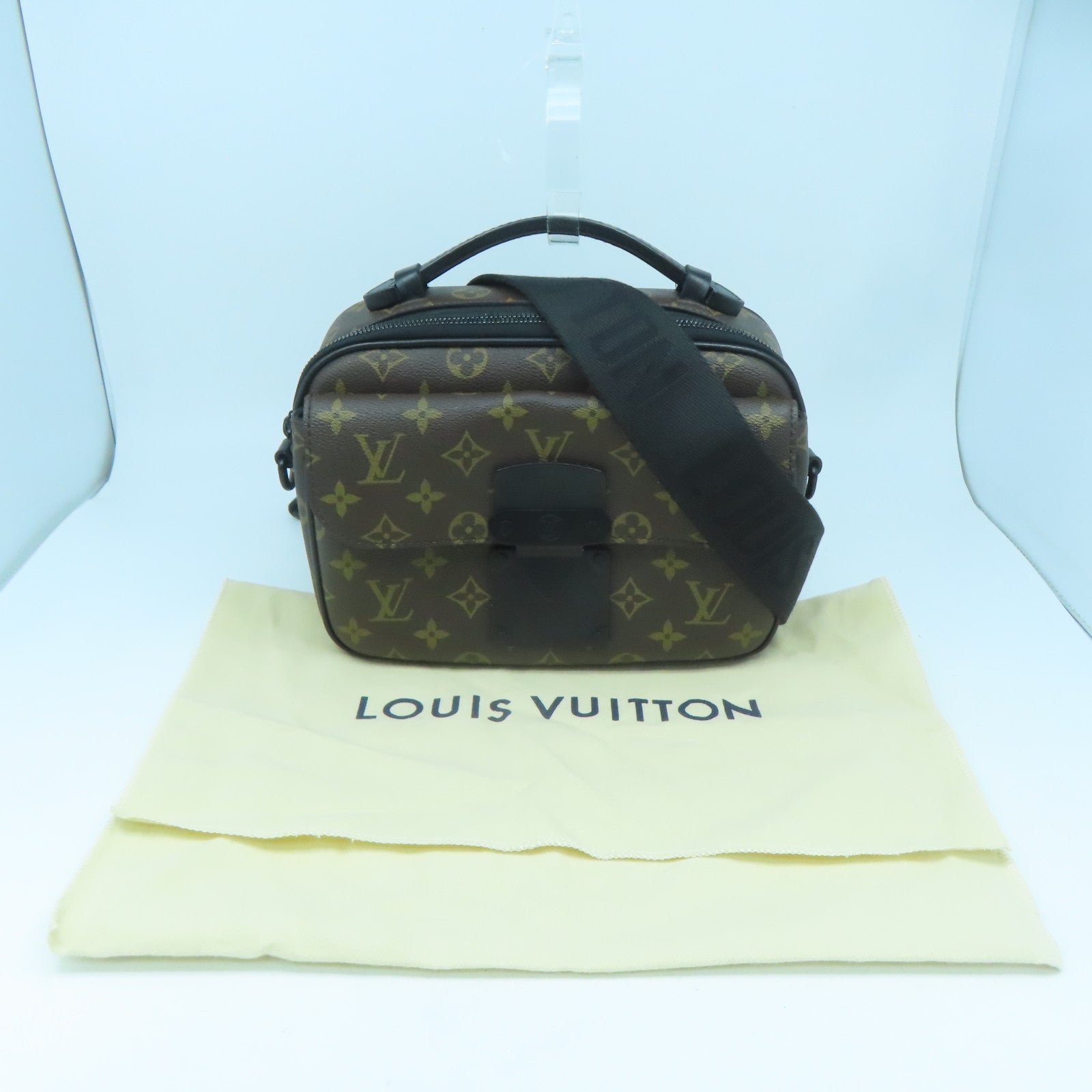 LOUIS VUITTON Monogram S Lock Messenger肩背袋啡色