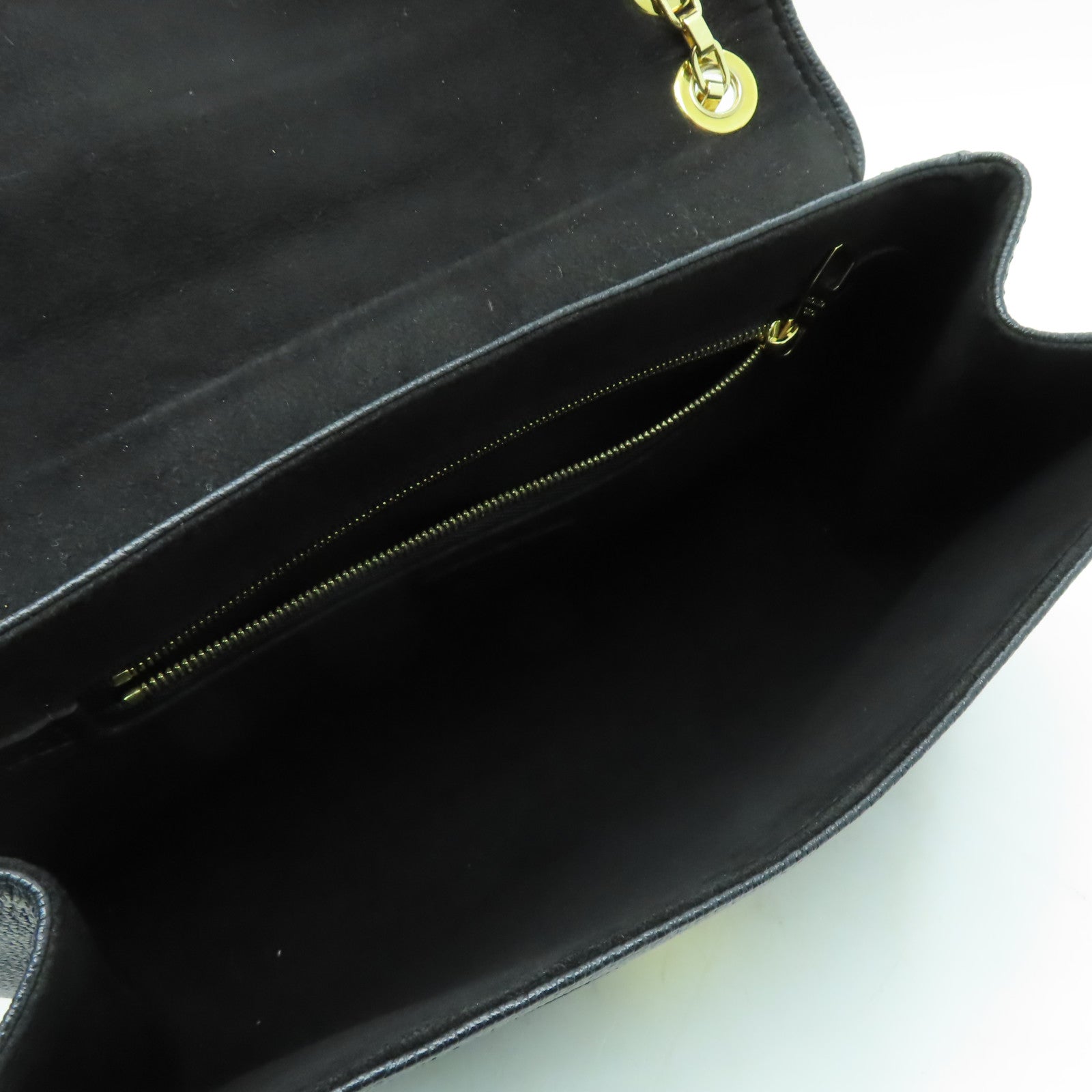 LOUIS VUITTON Monogram Empreinte Saint Germain PM金扣鏈帶肩背袋黒色