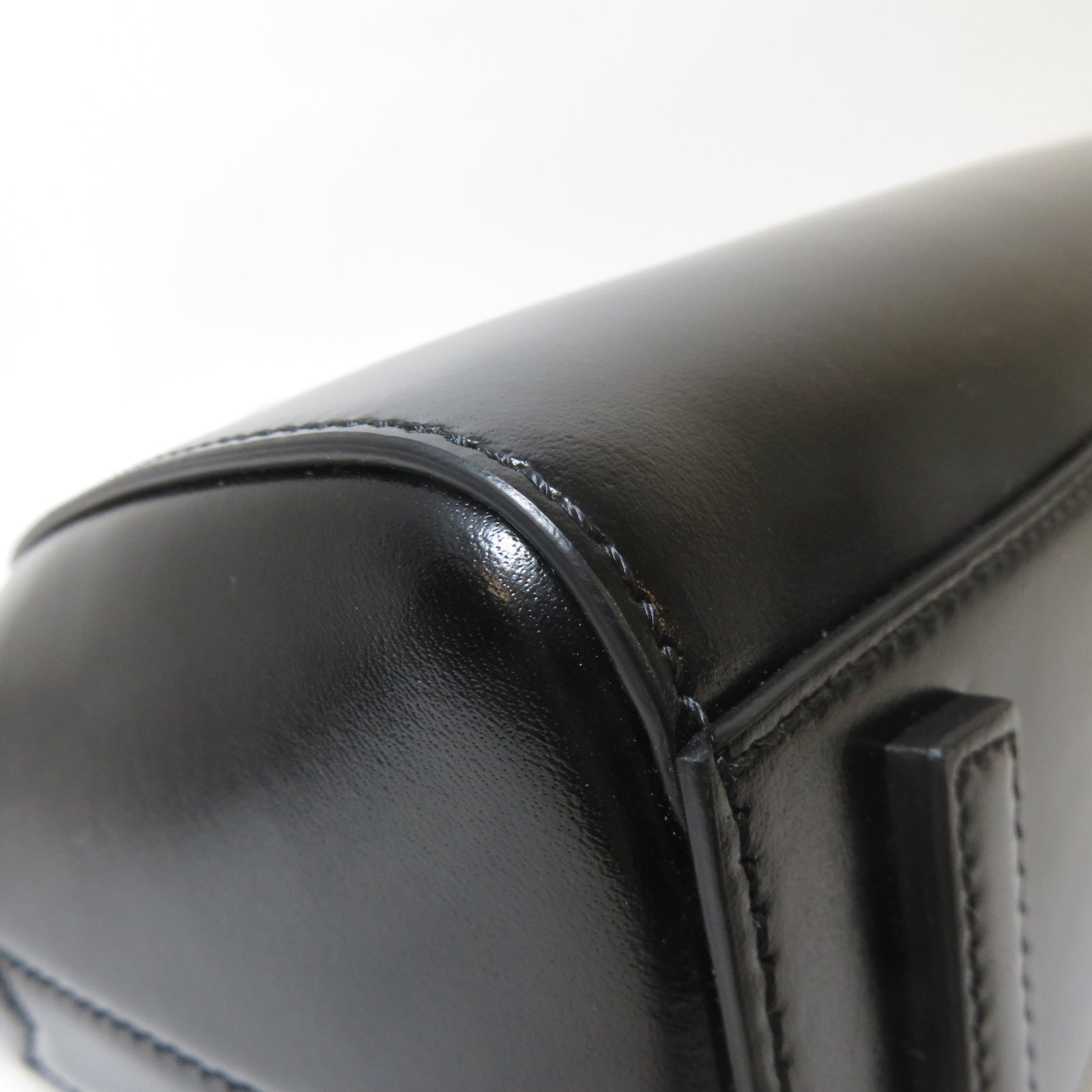 GIVENCHY 羊皮皮革2 Way Shoulder銀扣手挽肩背兩用袋黑色