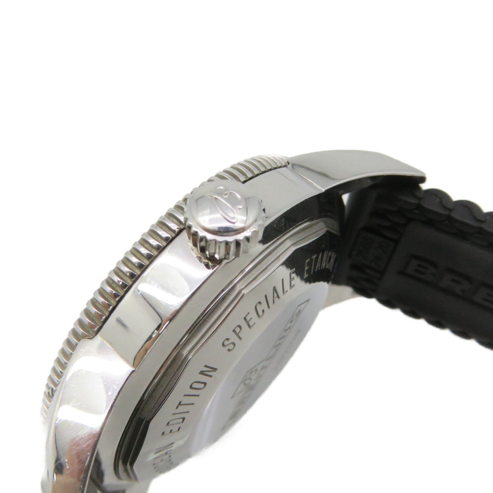 BREITLING Superocean Heritage B20 Watch不鏽鋼橡膠帶自動機芯手錶黑色