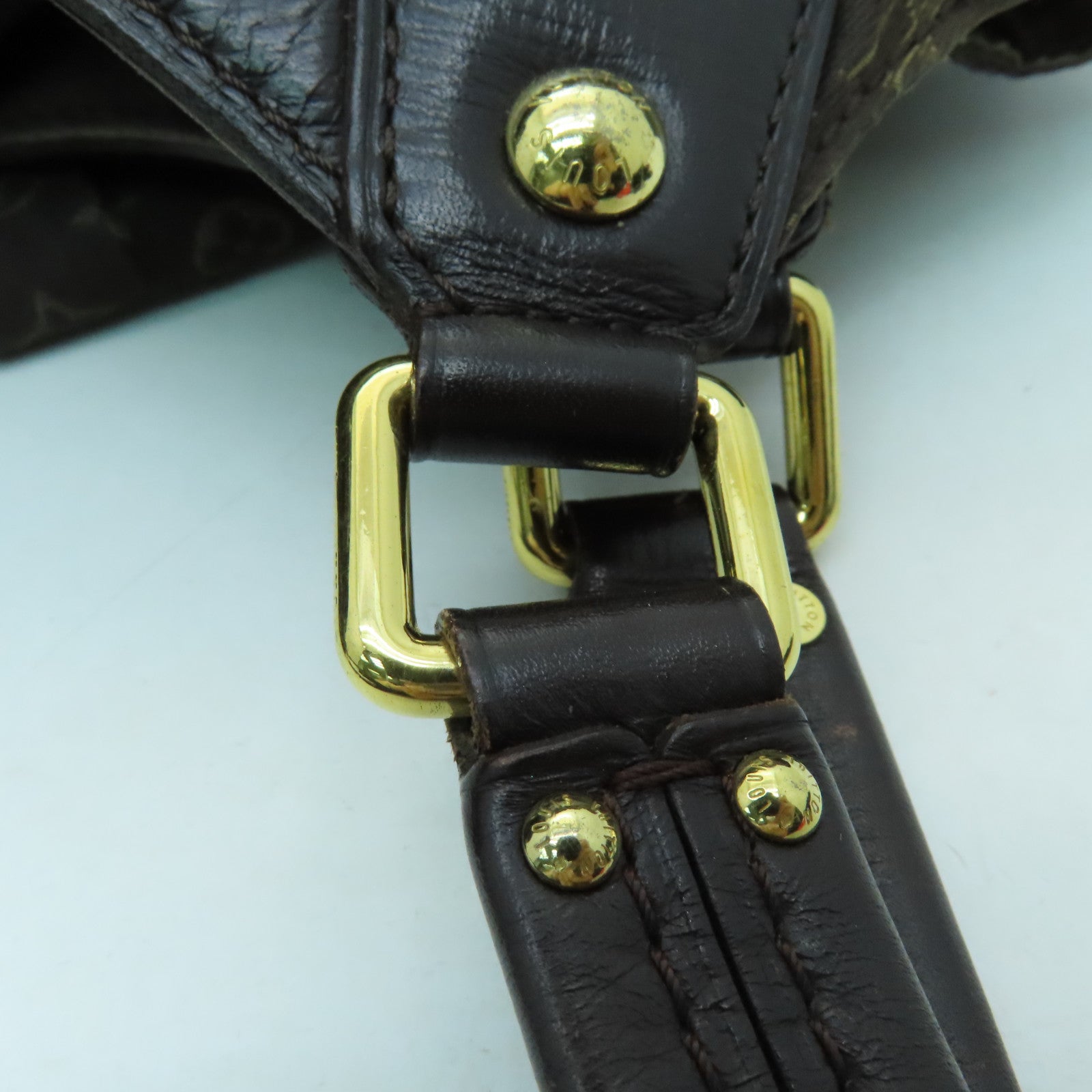 LOUIS VUITTON Monogram Idylle Fantaisie金扣肩背袋棕色