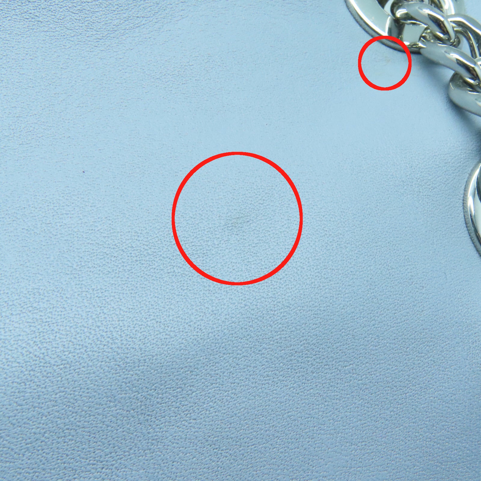 Kate Spade 皮革Chain Shoulder Bag银扣链带肩背袋浅蓝色