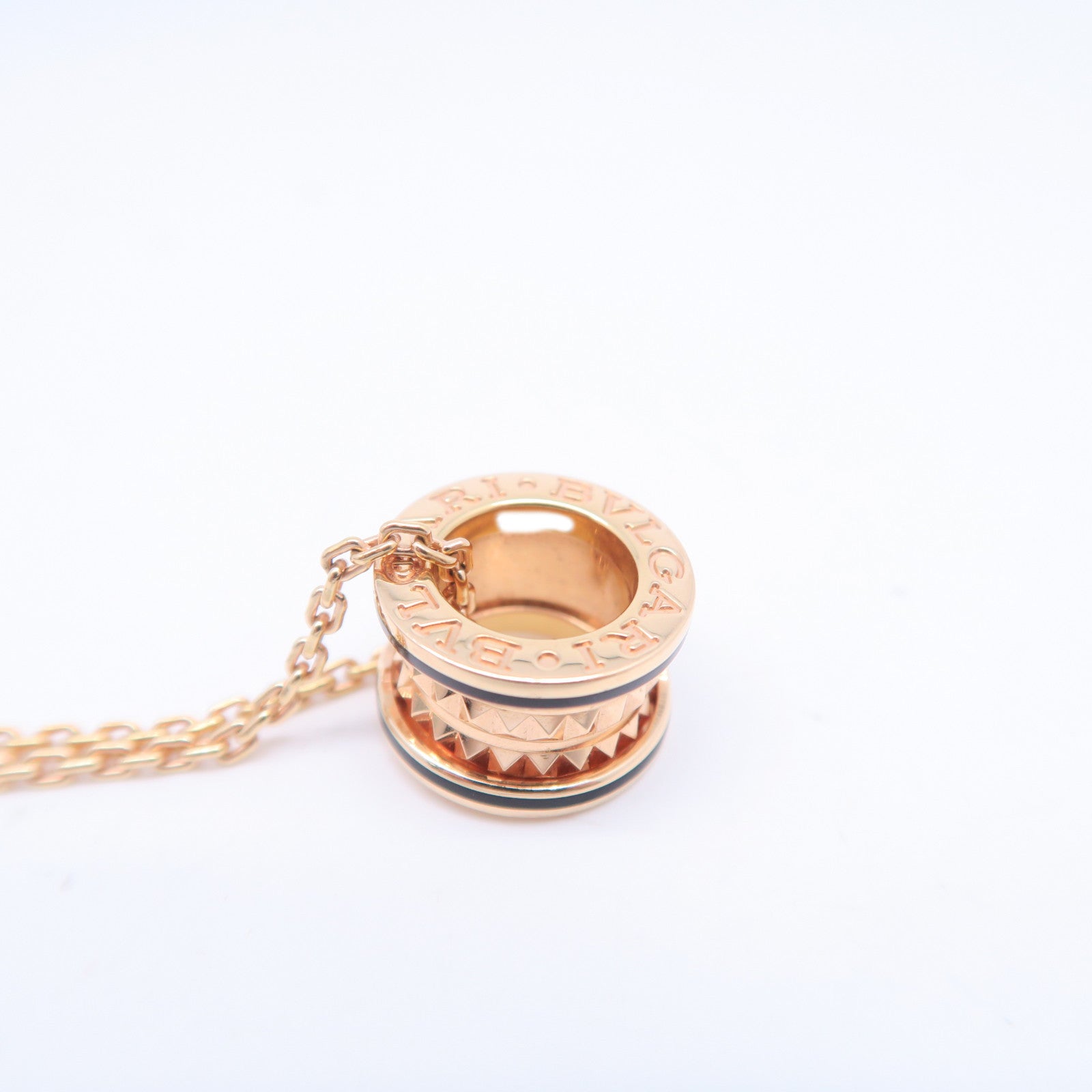 BVLGARI 18K玫瑰金B-zero1necklace項鍊#44cm