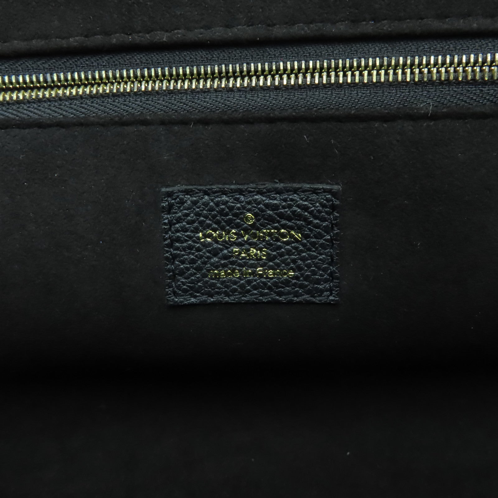 LOUIS VUITTON Monogram Empreinte Saint Germain PM金扣鏈帶肩背袋黒色