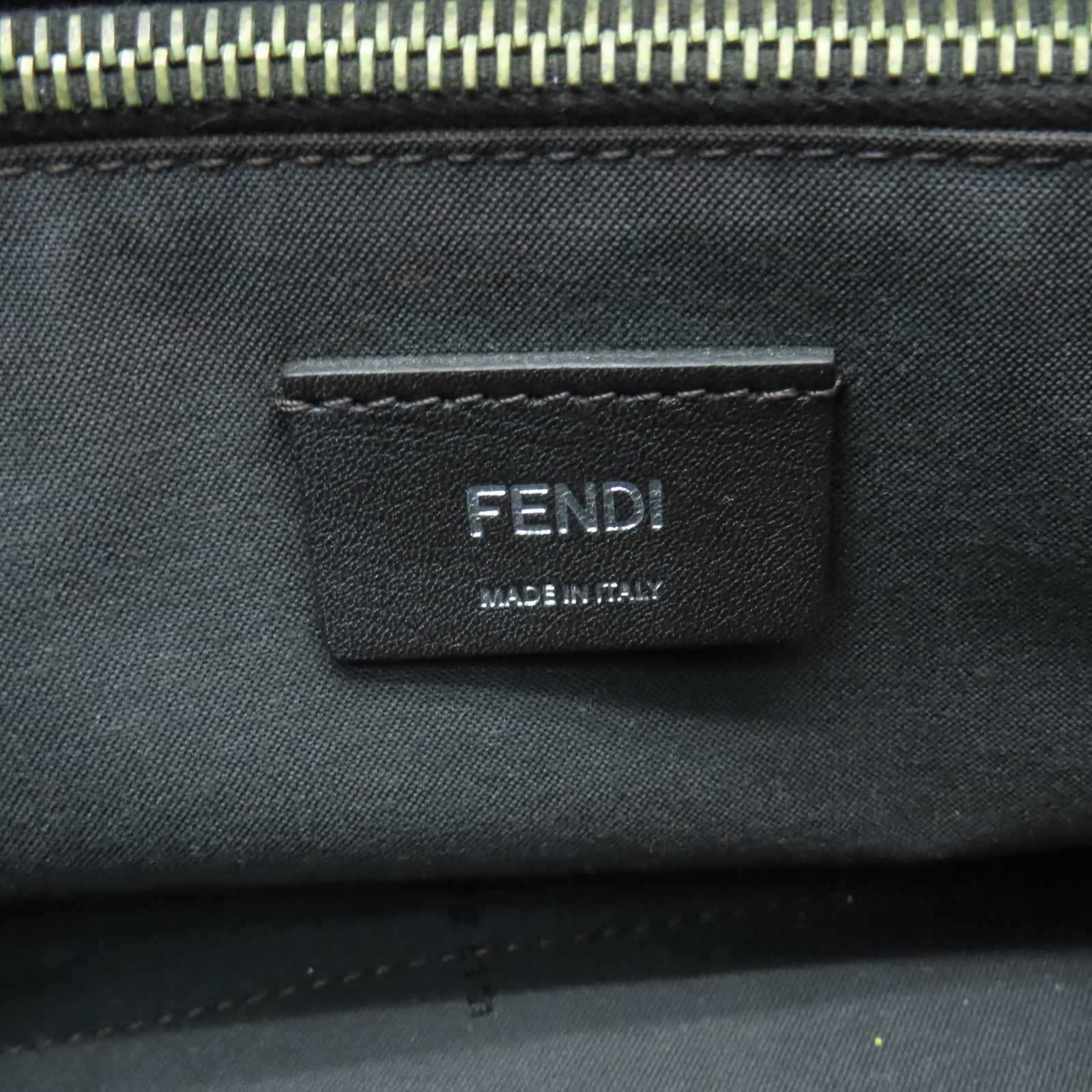 FENDI 牛皮皮革By the Way銀扣手挽肩背袋藍色