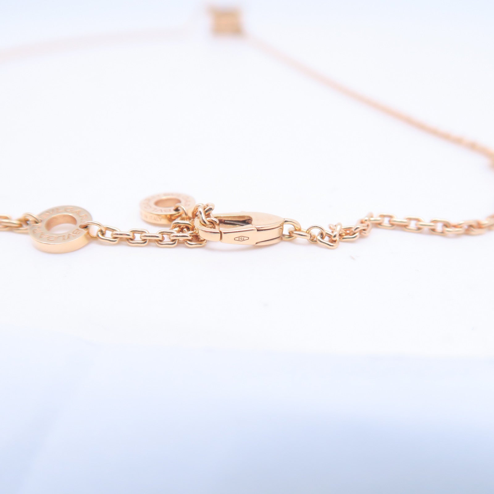 BVLGARI 18K玫瑰金B-zero1necklace項鍊#44cm