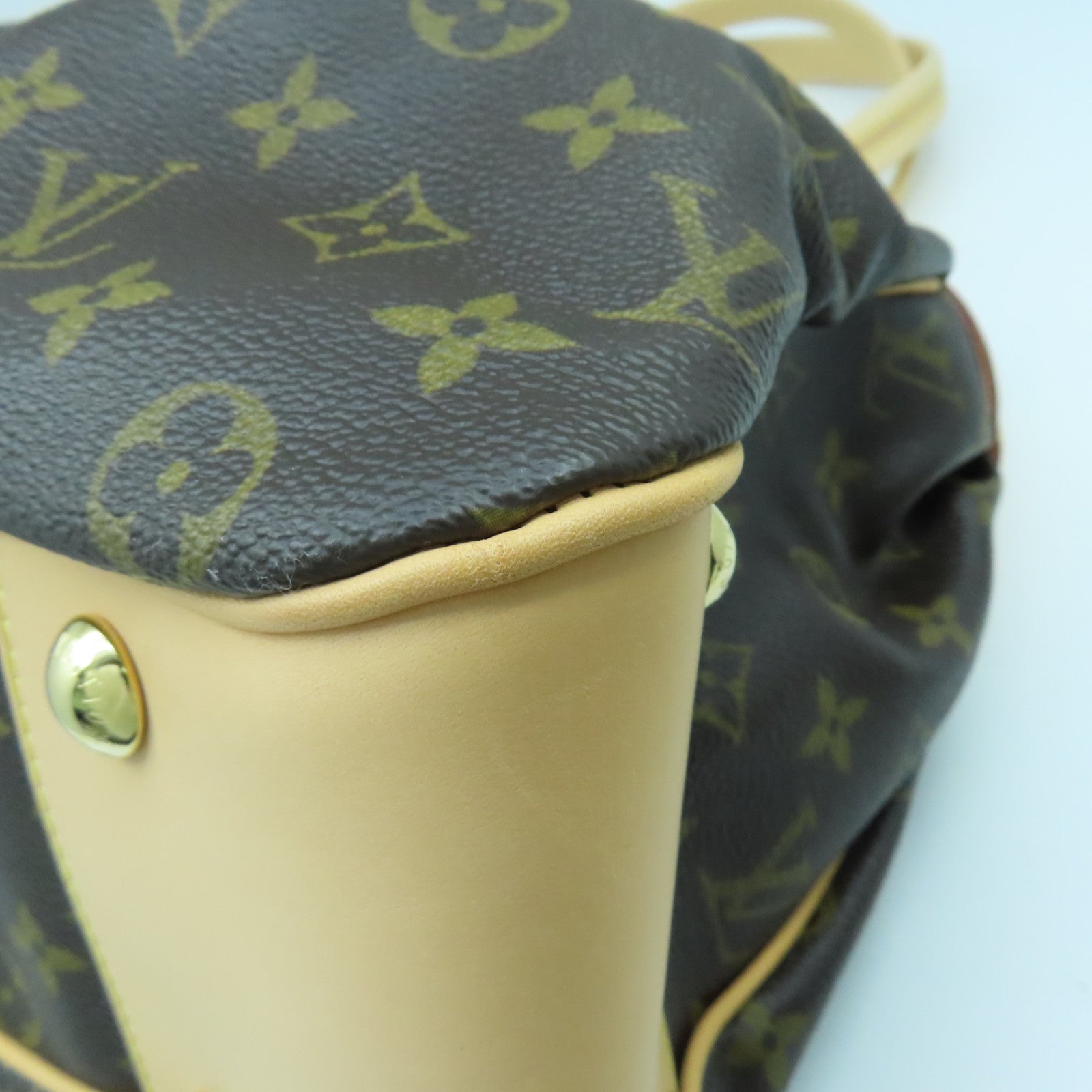 LOUIS VUITTON 【激減優惠】Monogram Boetie MM金扣手挽袋啡色