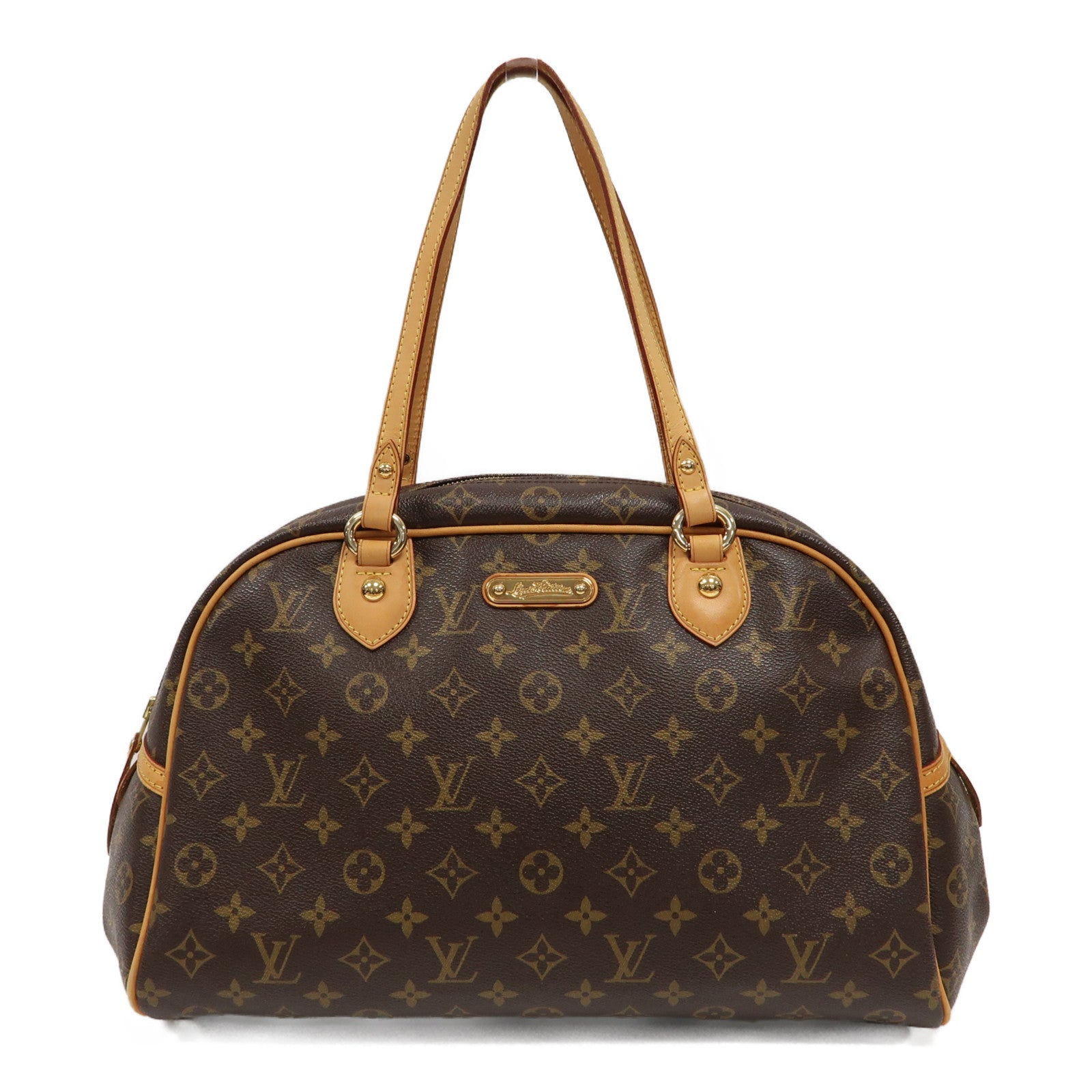 LOUIS VUITTON Monogram Montorgueil PM金扣肩背袋啡色
