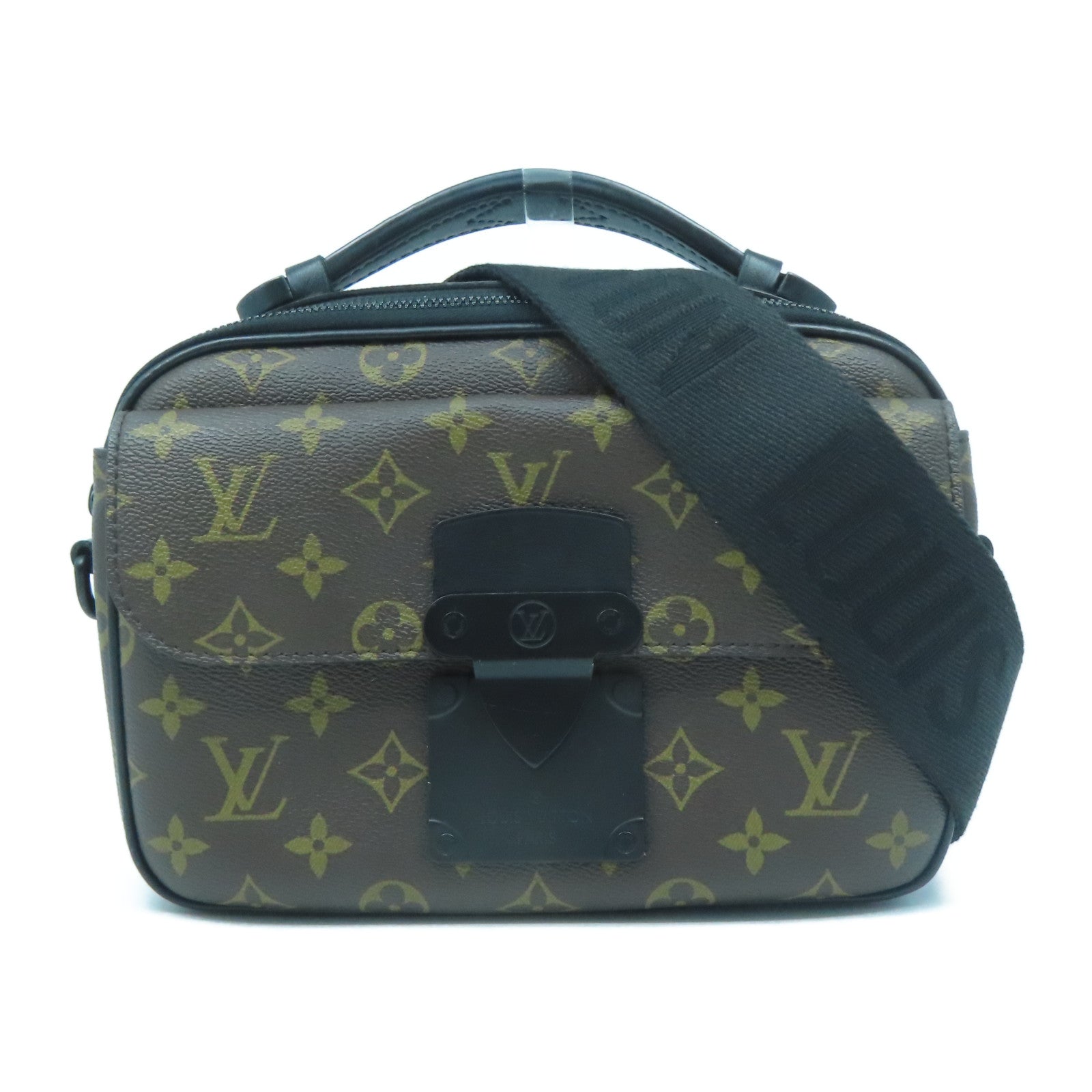 LOUIS VUITTON Monogram S Lock Messenger肩背袋啡色