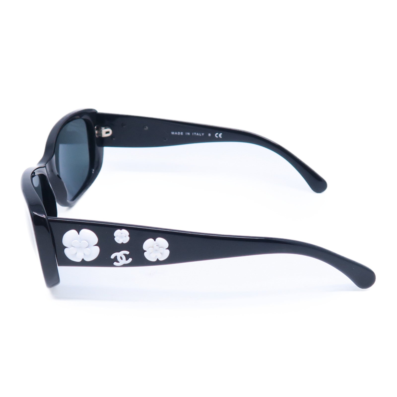 CHANEL PVC Sunglasses銀扣太陽眼鏡黑色/白色