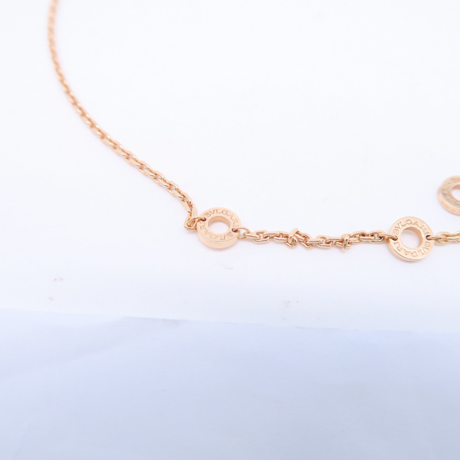 BVLGARI 18K玫瑰金B-zero1necklace項鍊#44cm