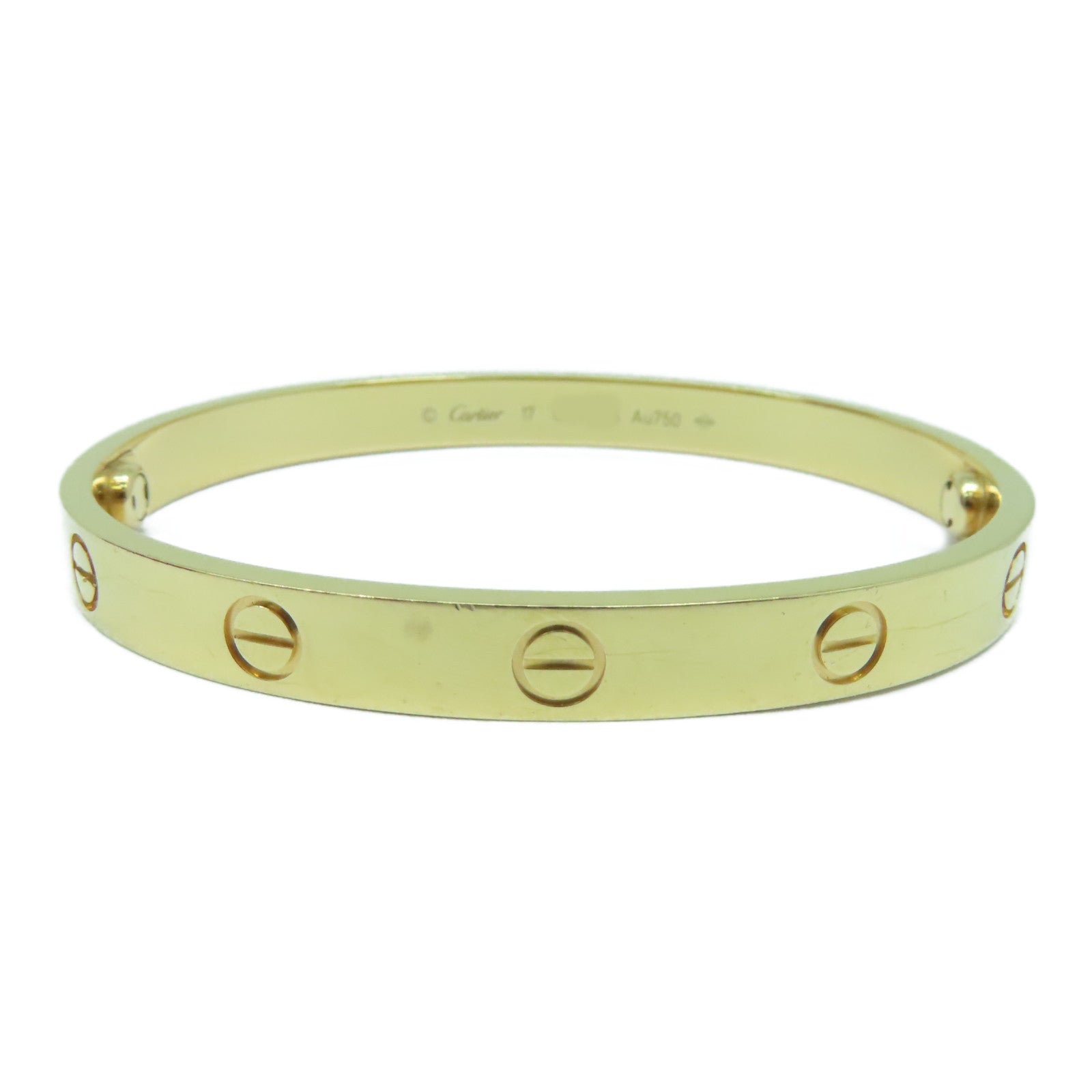 CARTIER 18K黃金Love Blaceret手鐲Cartier#17