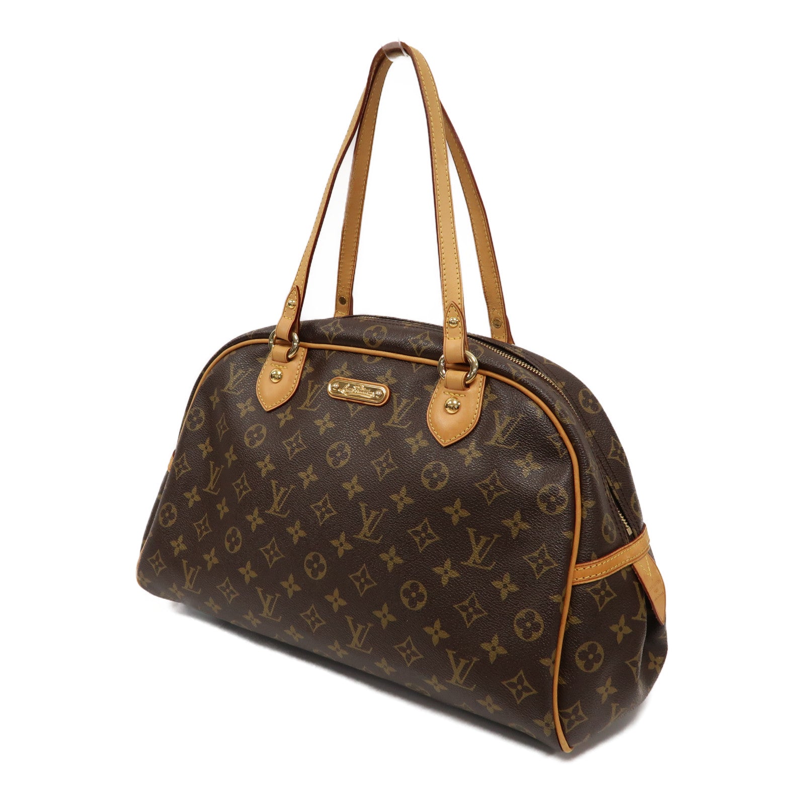 LOUIS VUITTON Monogram Montorgueil PM金扣肩背袋啡色