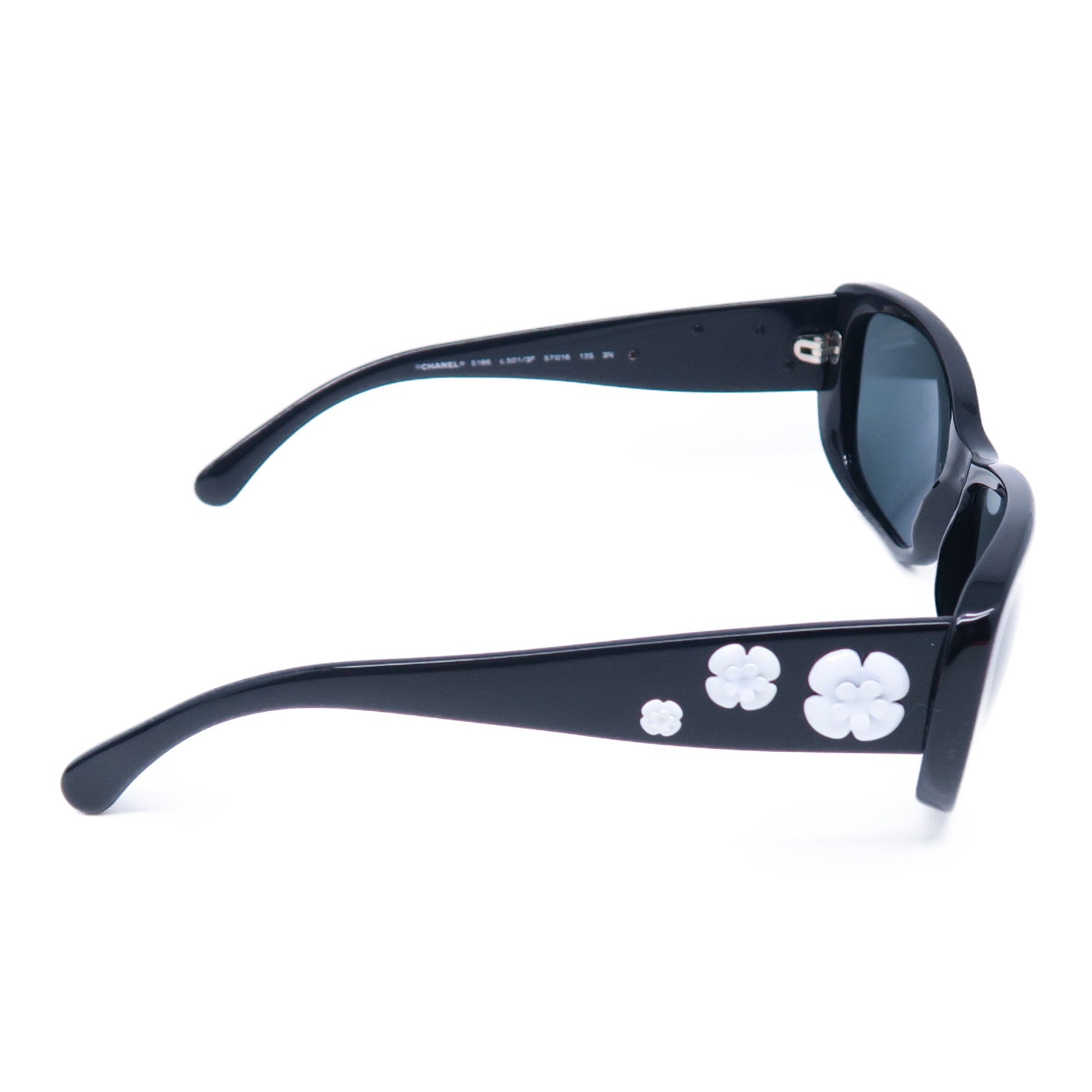 CHANEL PVC Sunglasses銀扣太陽眼鏡黑色/白色