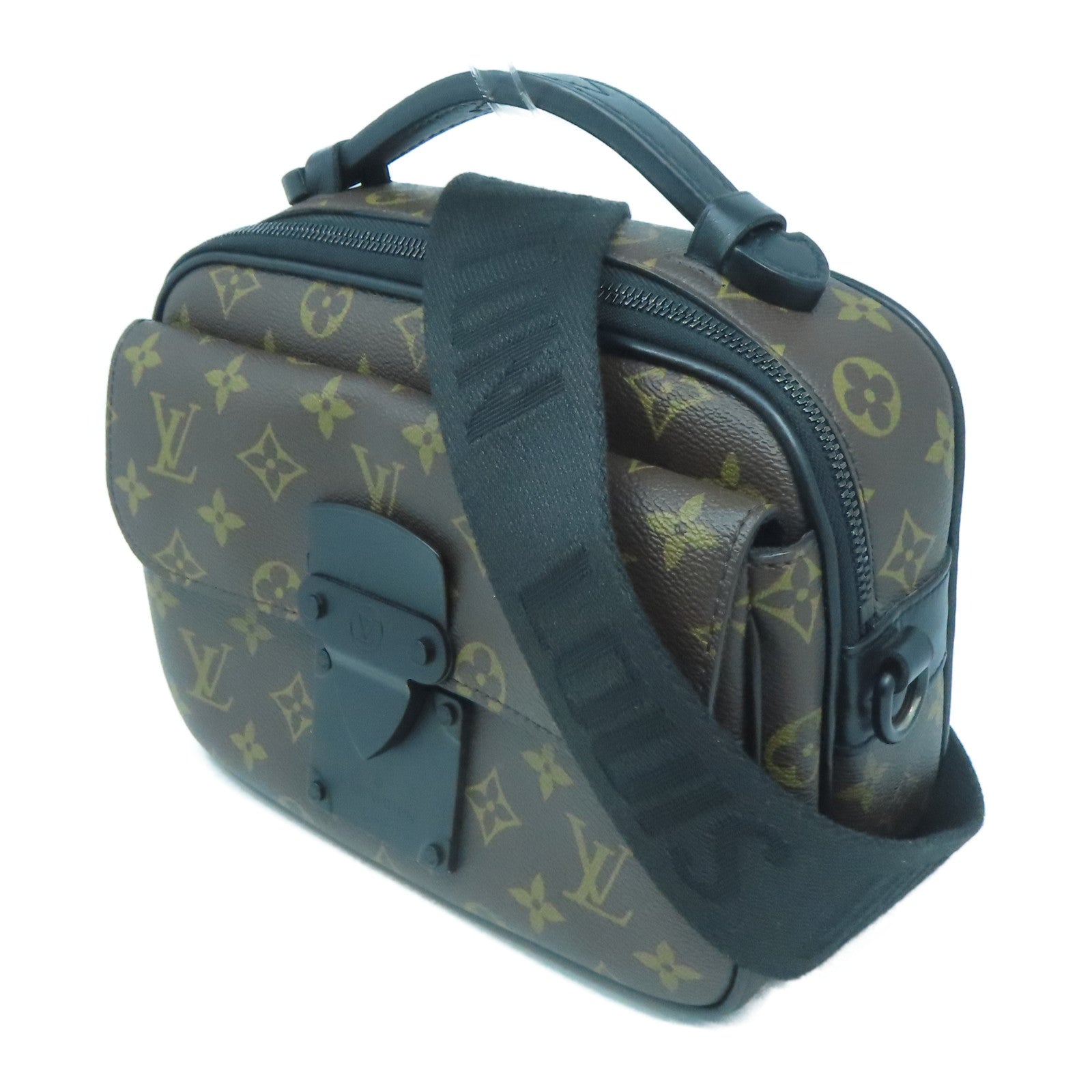 LOUIS VUITTON Monogram S Lock Messenger肩背袋啡色