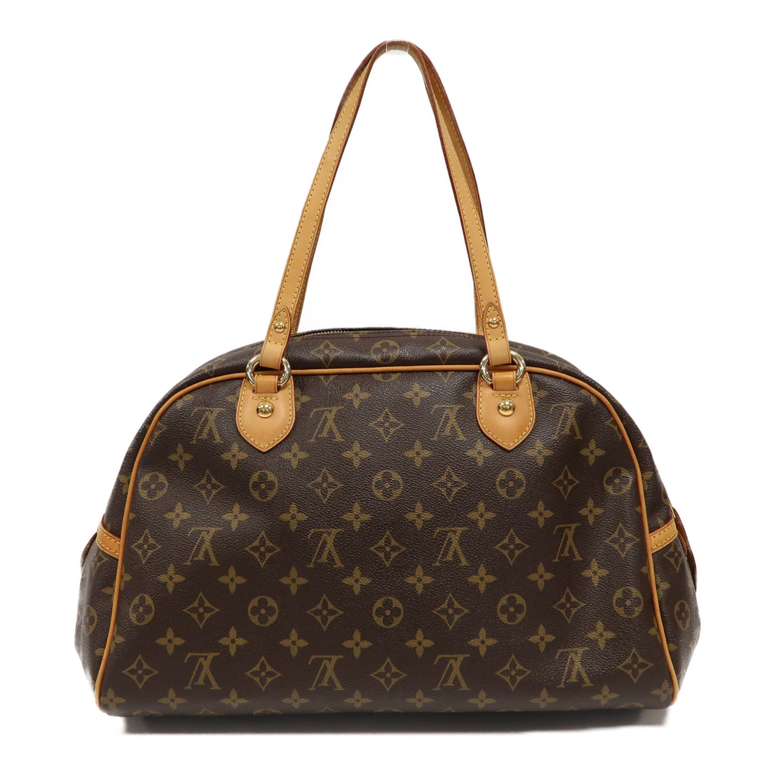 LOUIS VUITTON Monogram Montorgueil PM金扣肩背袋啡色