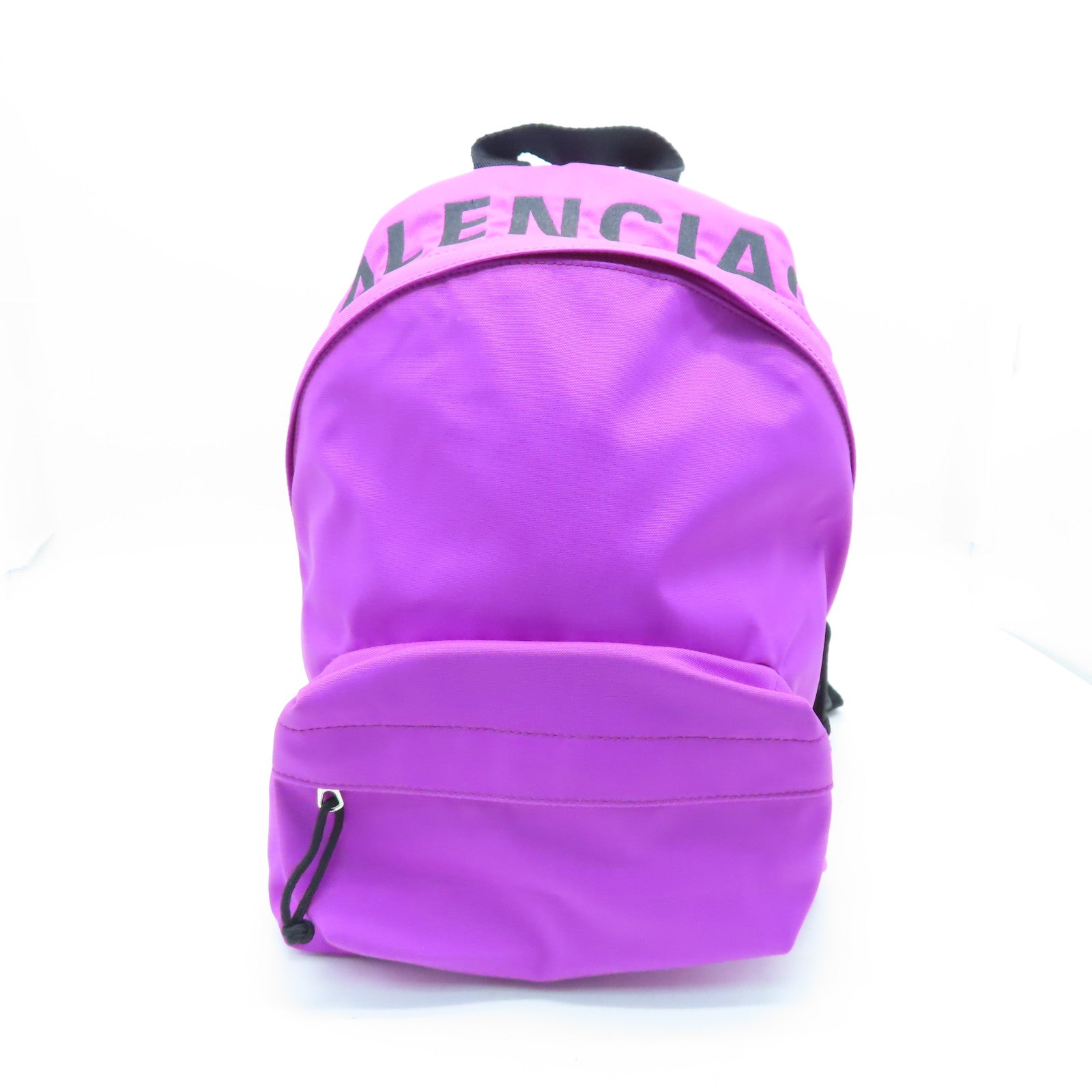 BALENCIAGA 尼龍Backpack銀扣背包紫色/黑色