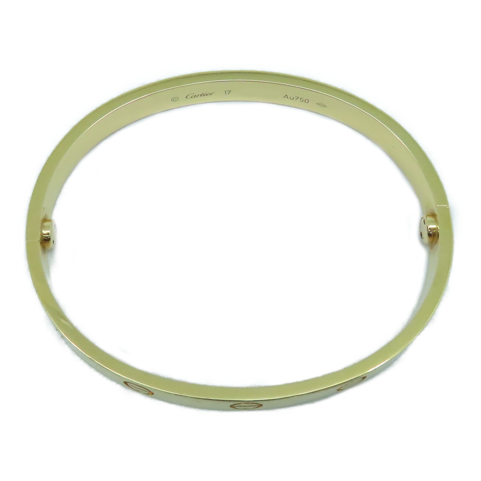 CARTIER 18K黃金Love Blaceret手鐲Cartier#17
