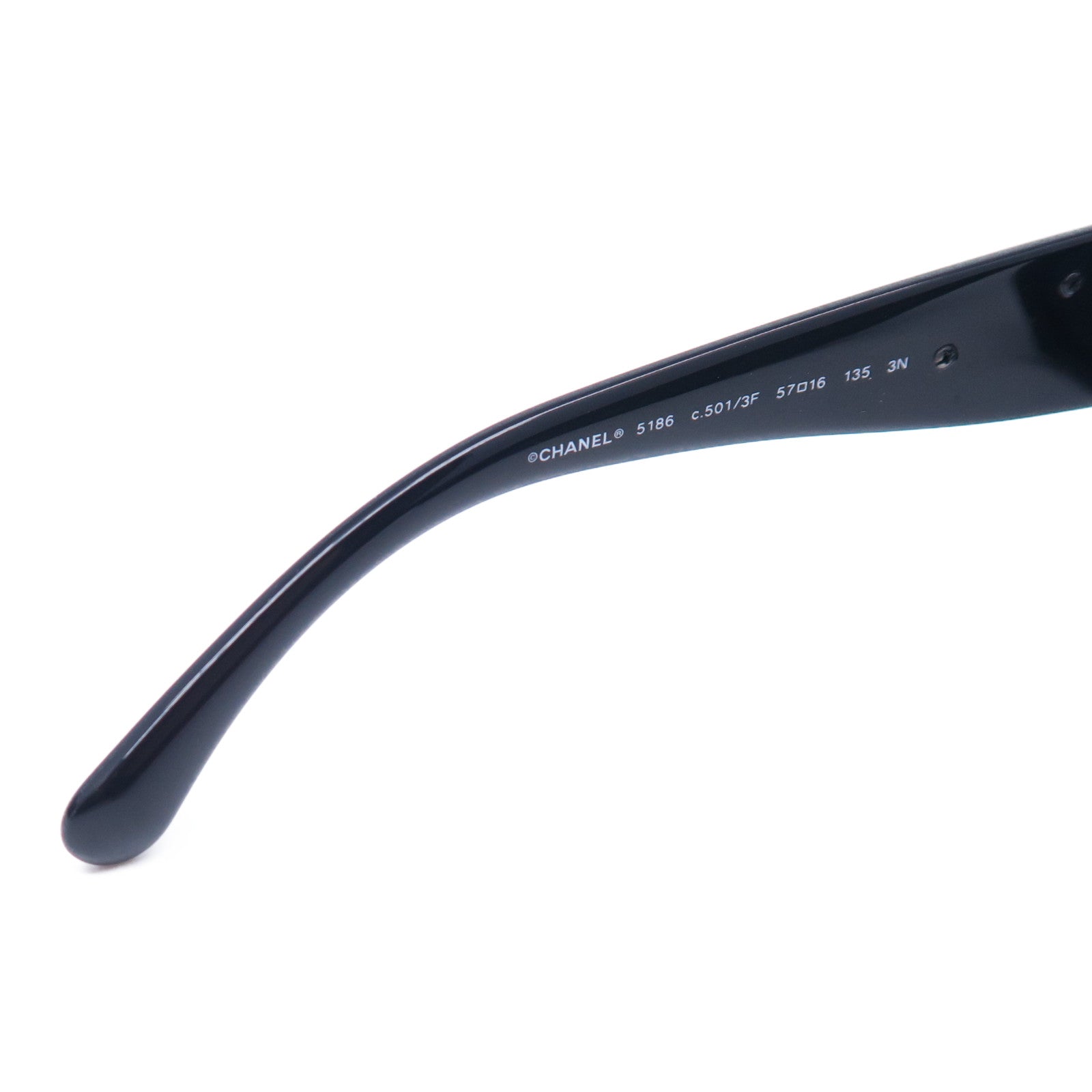 CHANEL PVC Sunglasses銀扣太陽眼鏡黑色/白色