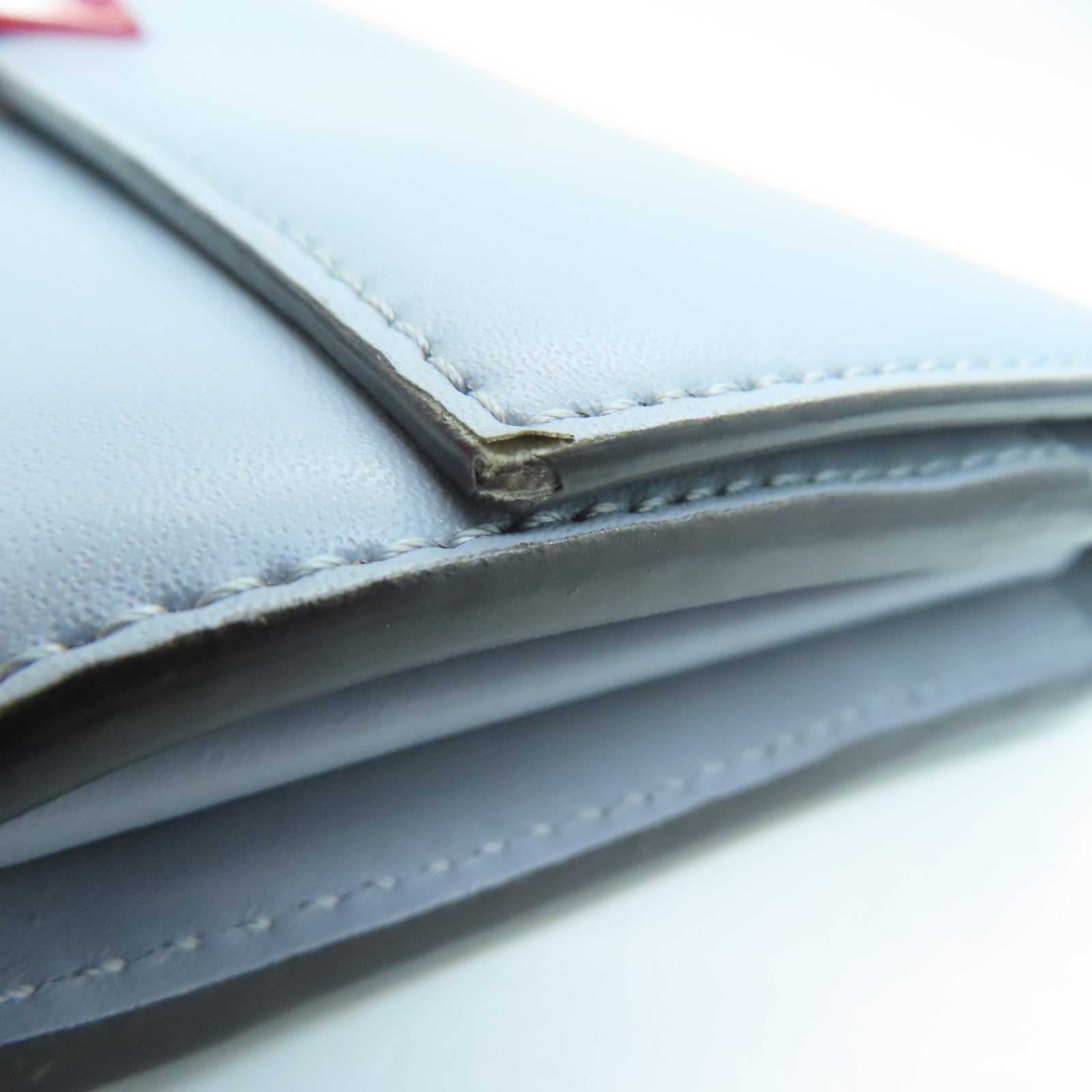 FENDI 牛皮皮革Long Wallet银扣长钱包灰色