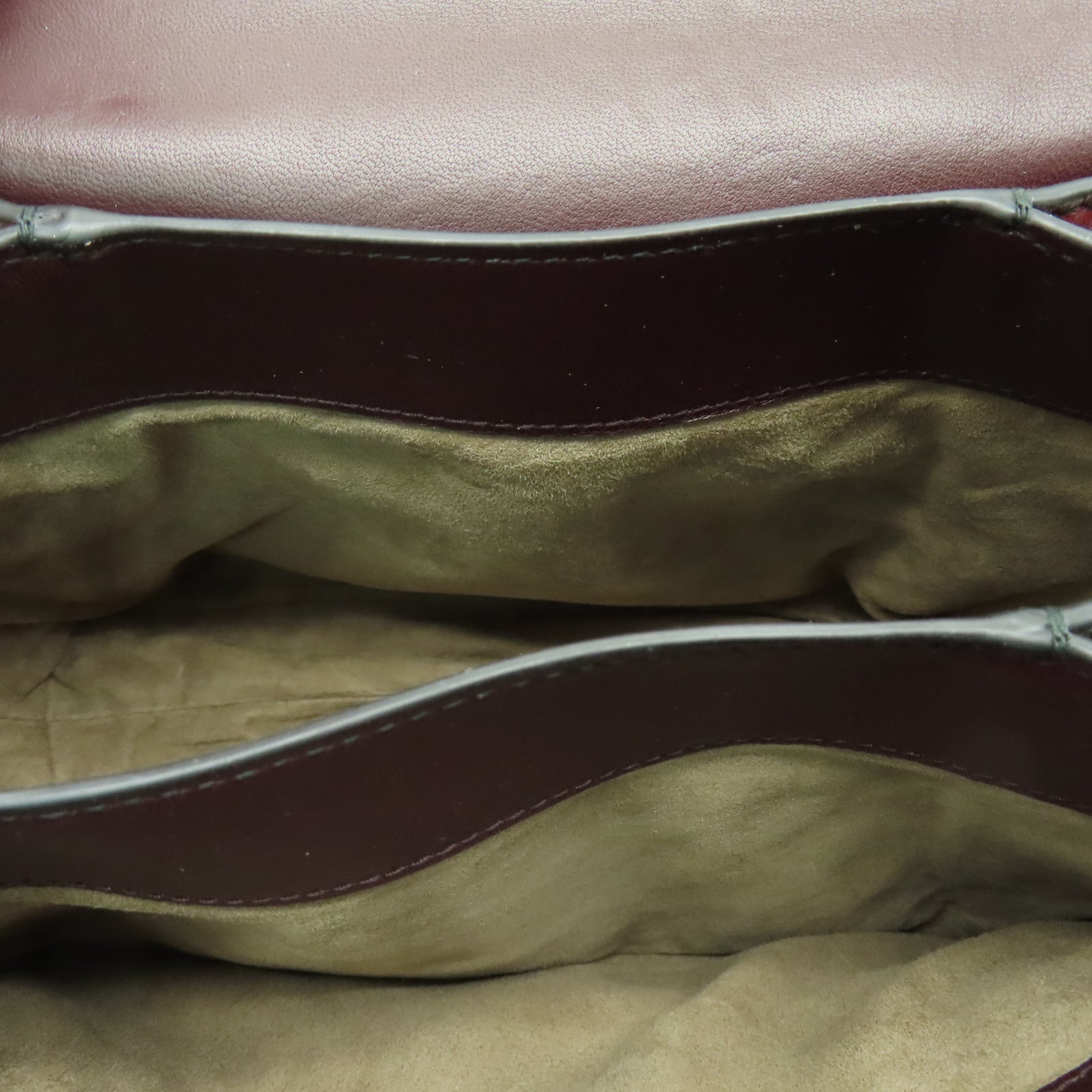 BOTTEGA VENETA 牛皮皮革2 Way Shoulder金扣手挽肩背兩用袋紅色/棕色